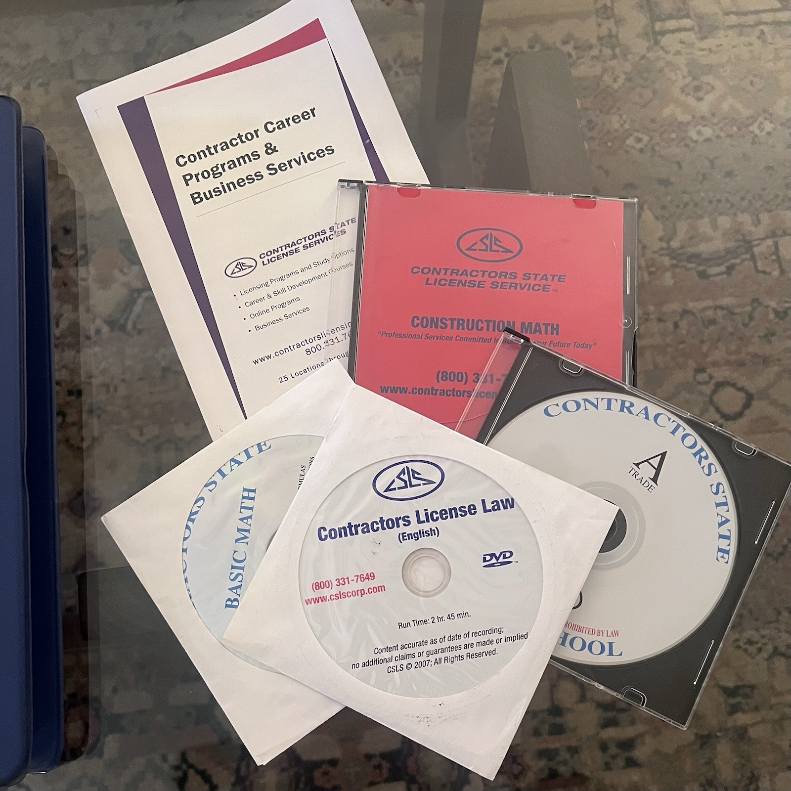 Contractors State License School Services Study Manual Binder For CA CSLB Exam