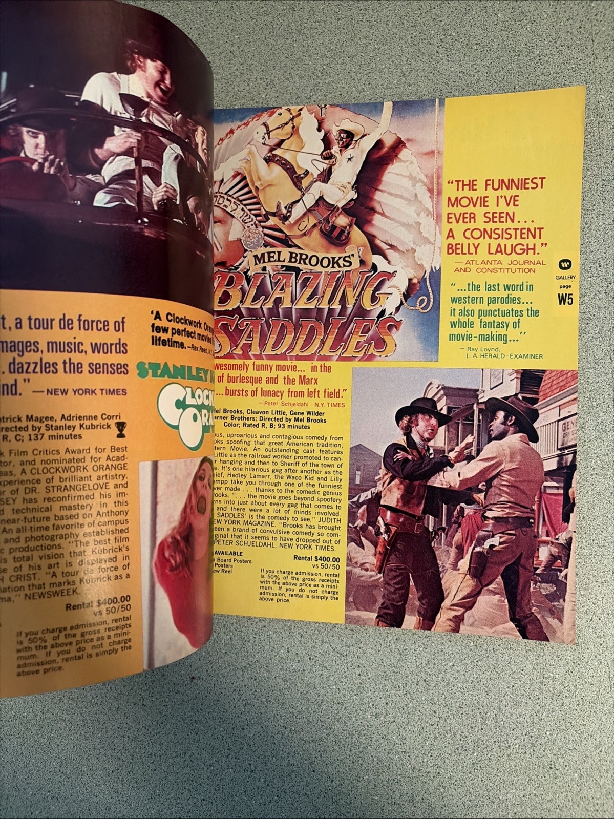 1978 MOVIES FROM SWANK Catalog 16mm Rentals Sting Clockwork Orange Taxi Driver