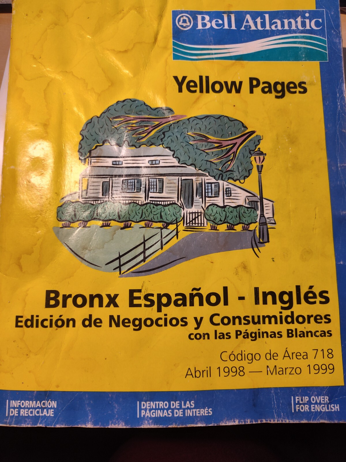 Bell Atlantic Yellow Pages NY Bronx English-Spanish Area Code 719