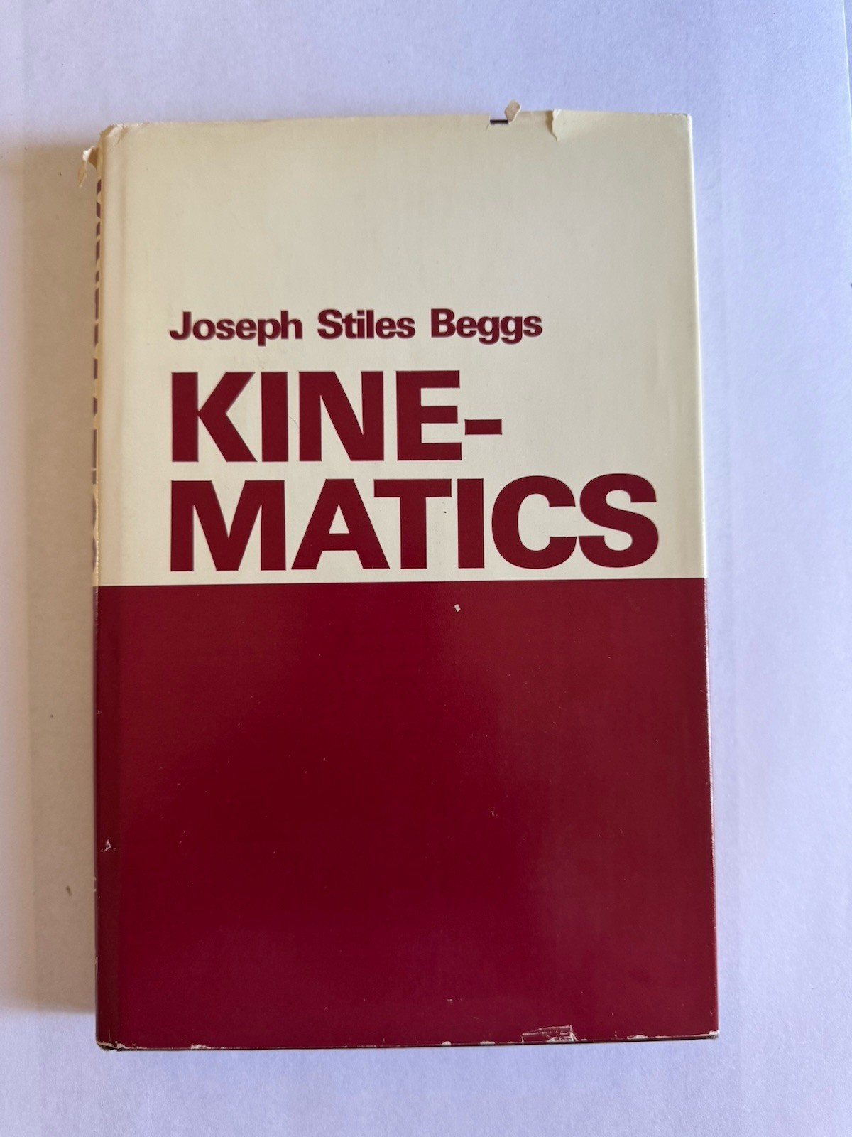 Kinematics by Joseph Stiles Beggs, 1983, Hardcover, Dust Jacket, Ex Library