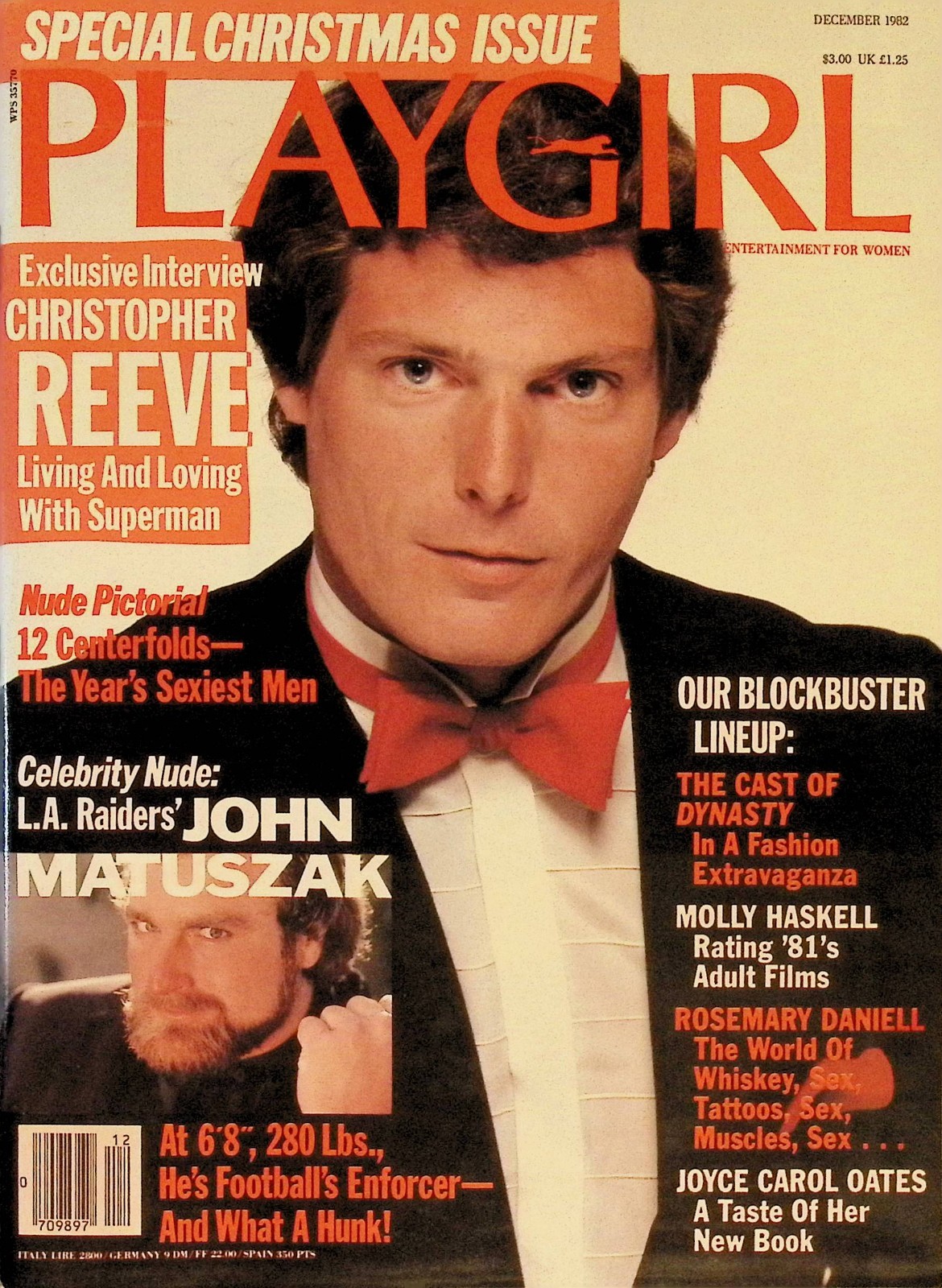 Dec 1982 Playgirl Christopher Reeve Superman John Matuszak Raiders Gay Interest