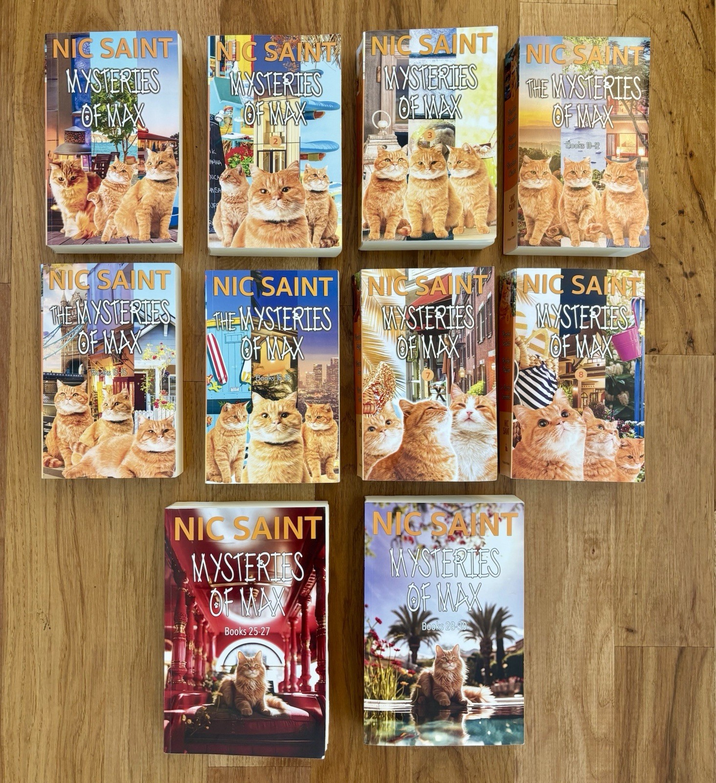 Nic Saint Cat Mysteries of Max Books 1-30 Lot of 10 3-in-1 Omnibus Paperbacks
