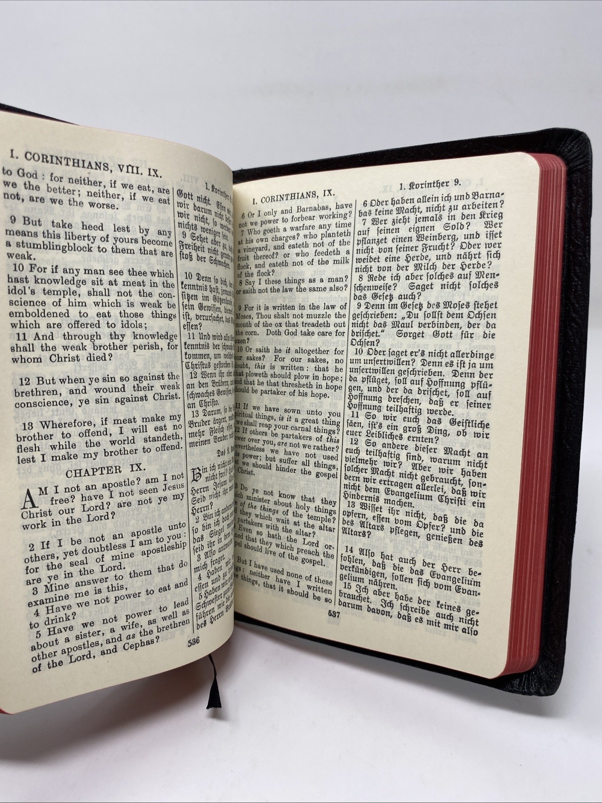 The New Testament German and English 1958 American Bible Society Leather-Like