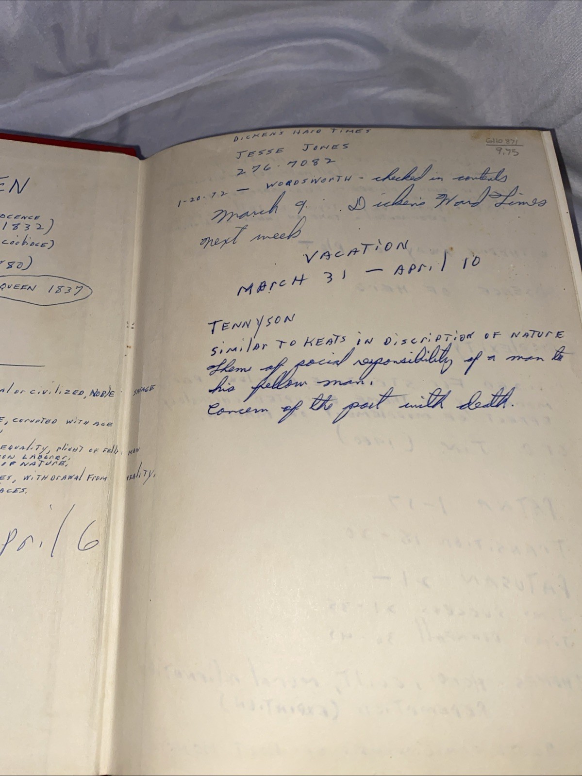 Vintage Major British Writers Enlarged Edition Volume II 1954 hardcover + Notes