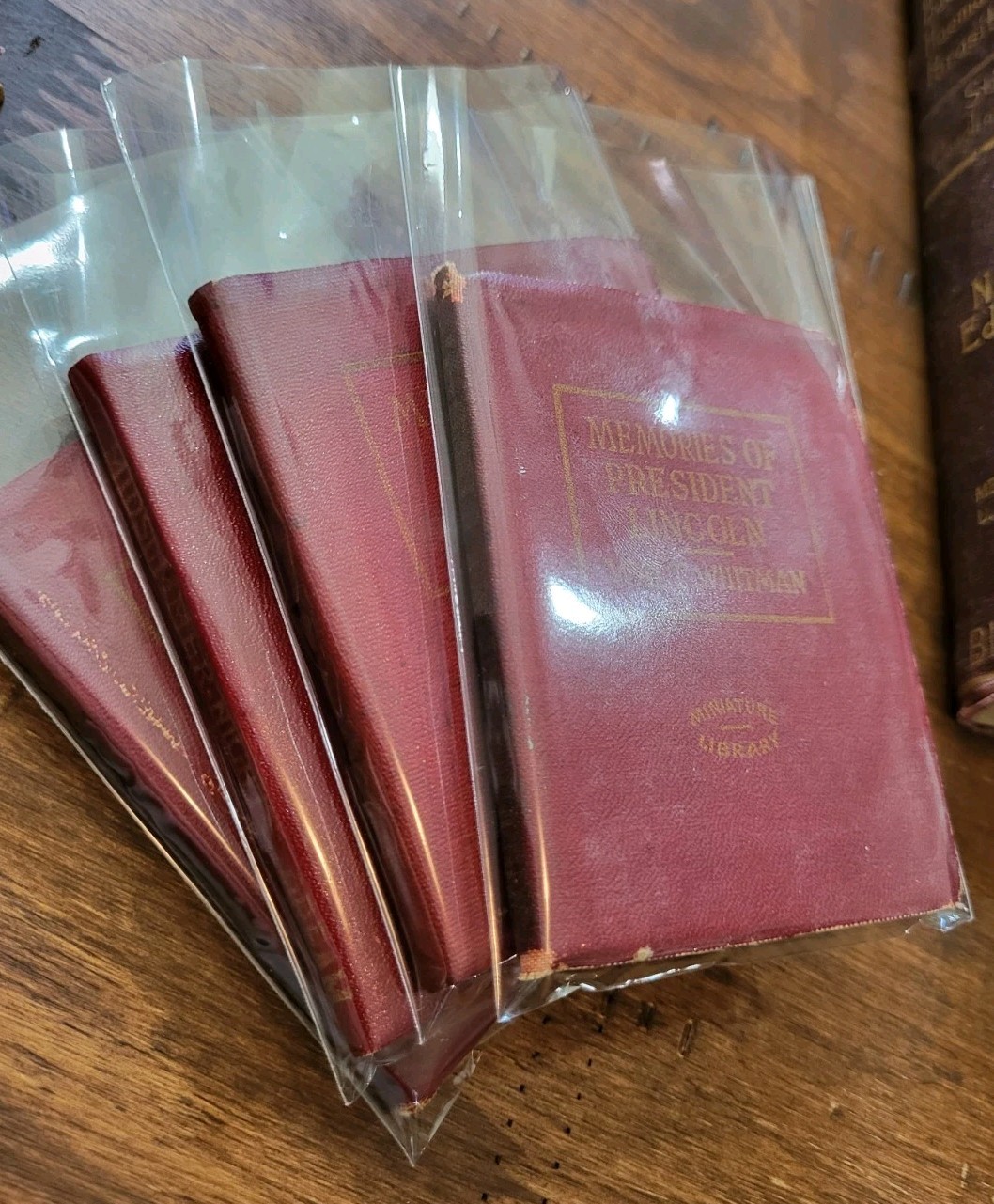 Lot of 66 Vintage 1920s Little Leather Library Miniature Red Books Collection