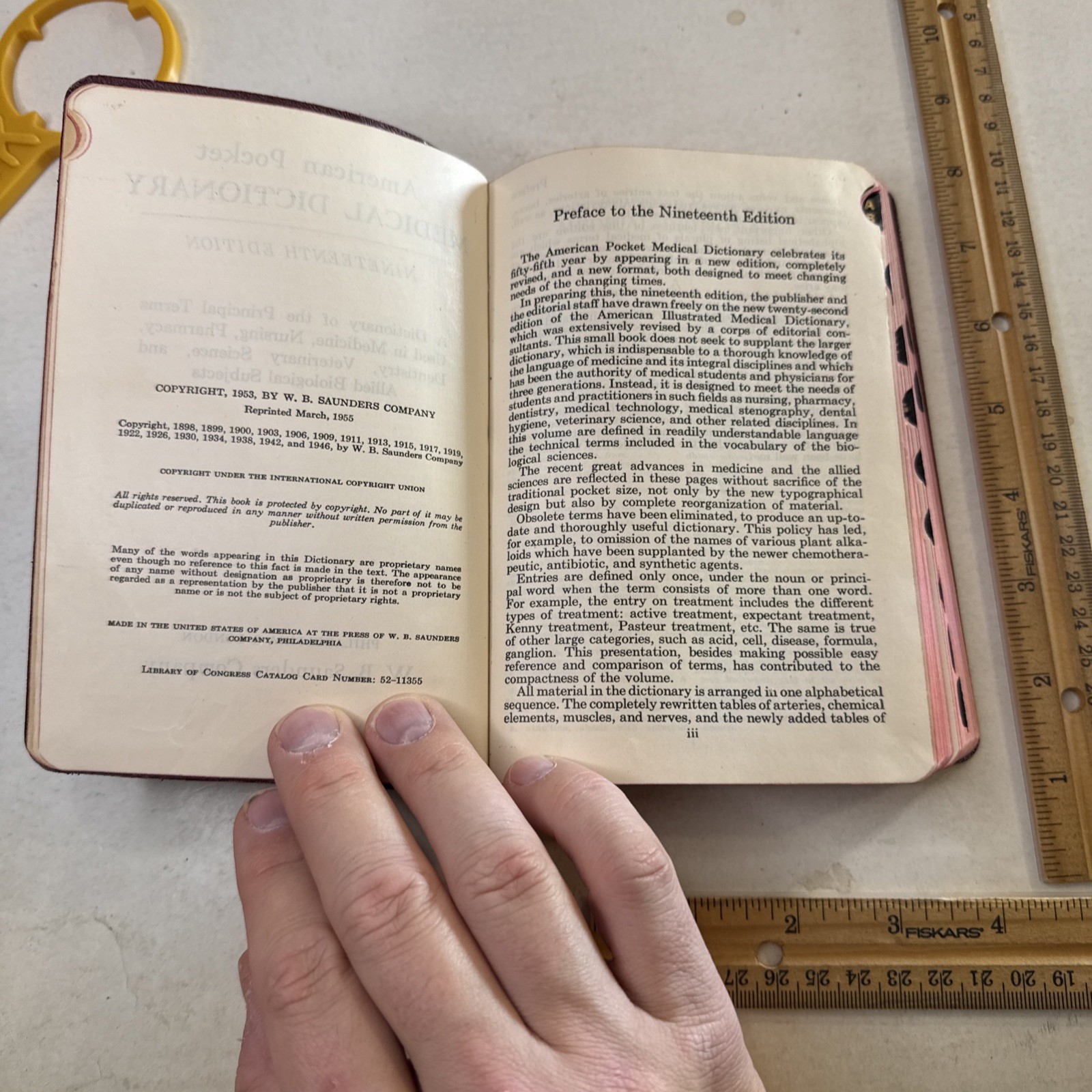 American pocket Medical Dictionary Vintage 1955 Anatomy disease doctor office
