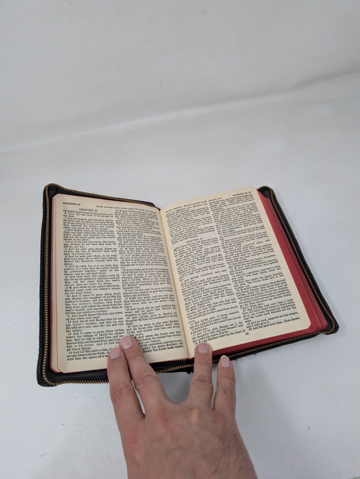 Vintage American Bible Society Holy Bible Leather Zip Zipper Maps 1961 50s 60s