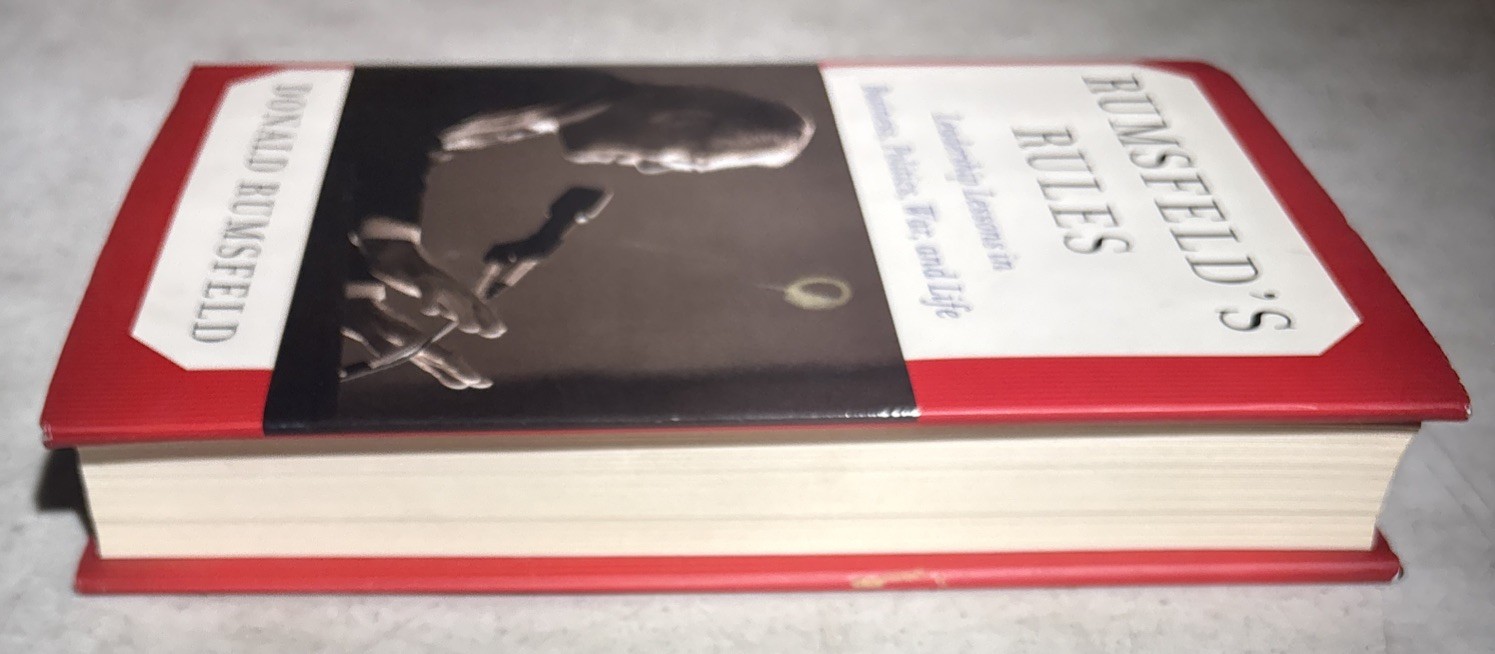 RUMSFELD’S RULES Donald Rumsfeld, RARE SIGNED COPY FIRST EDITION, VINTAGE BOOK