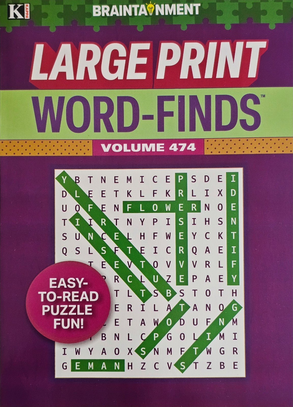 5 New Large Print Word-Finds Puzzle Books Kappa Games Vol #474-502~ Search,Hunt