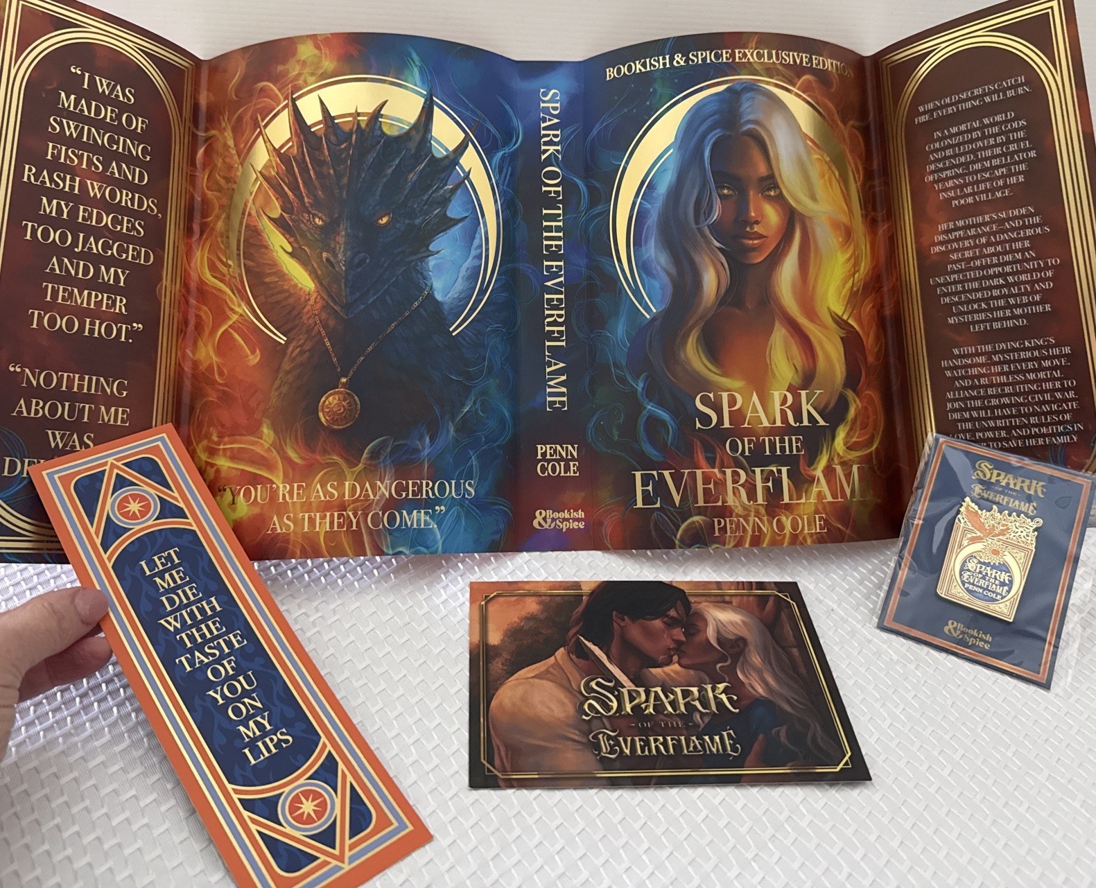 Spark Of The Everflame by Penn Cole Bookish And Spice Special Exclusive SIGNED