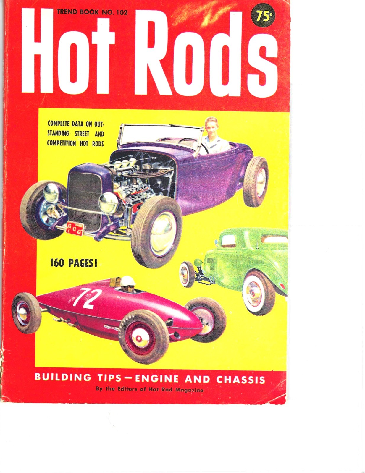 1951, Hot Rods, Trend #102. 158 pages. Vintage hot rods. Drag racing, tips, more
