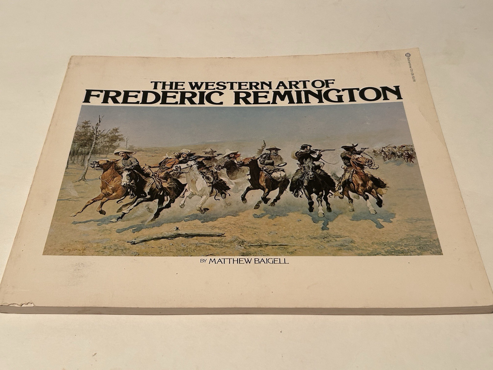 The Western Art Of Frederic Remington Baigell 1976 Damage Back Cover