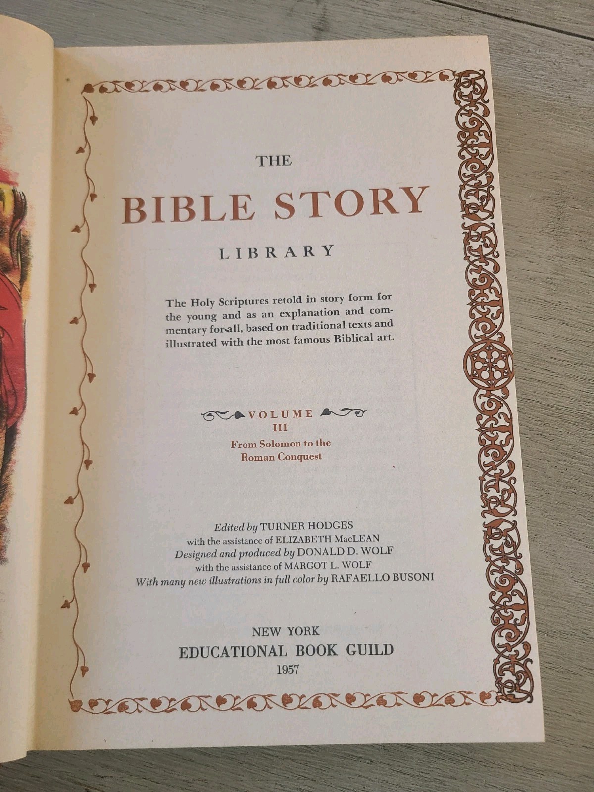 Vintage The Bible Story Library 4 Vol Set, Turner Hodges/Busoni (1957) Hardcover