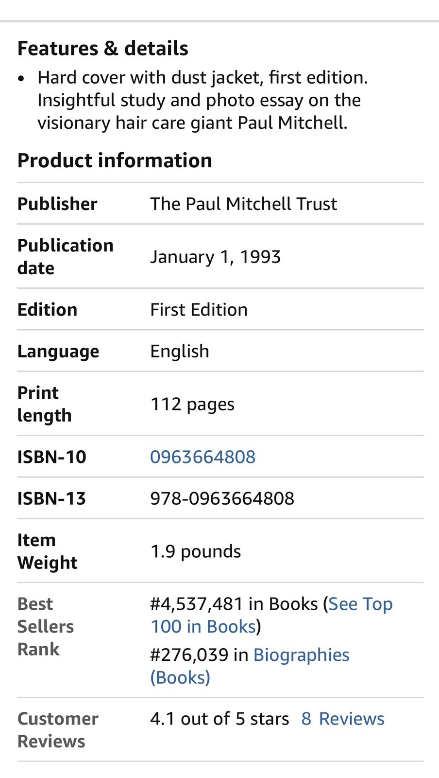 Paul Mitchell: Who Was He? Man Work Vision by Jocelyn Fujii