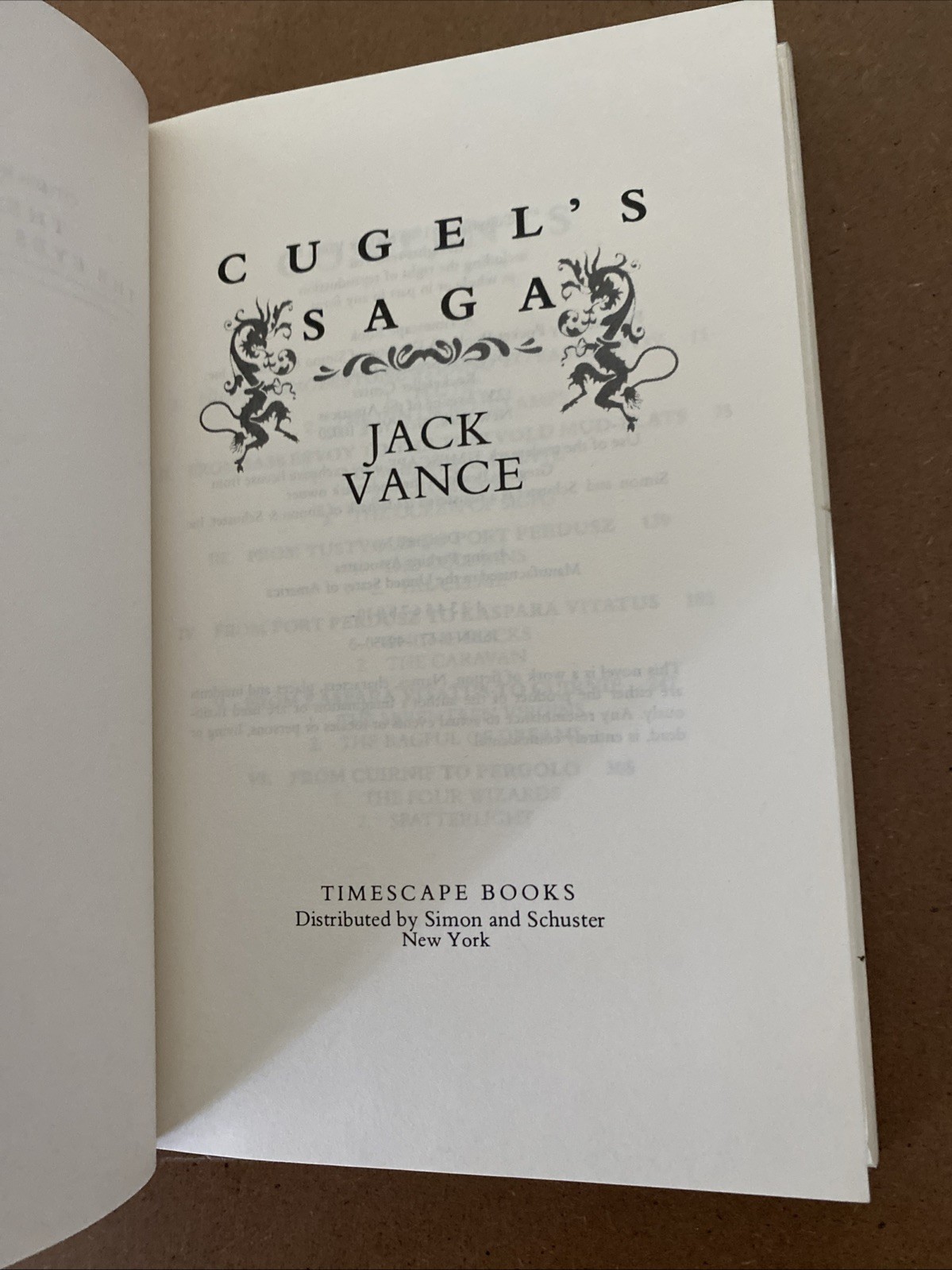Cugel’s Saga by Jack Vance – Timescape hardcover first printing, 1983