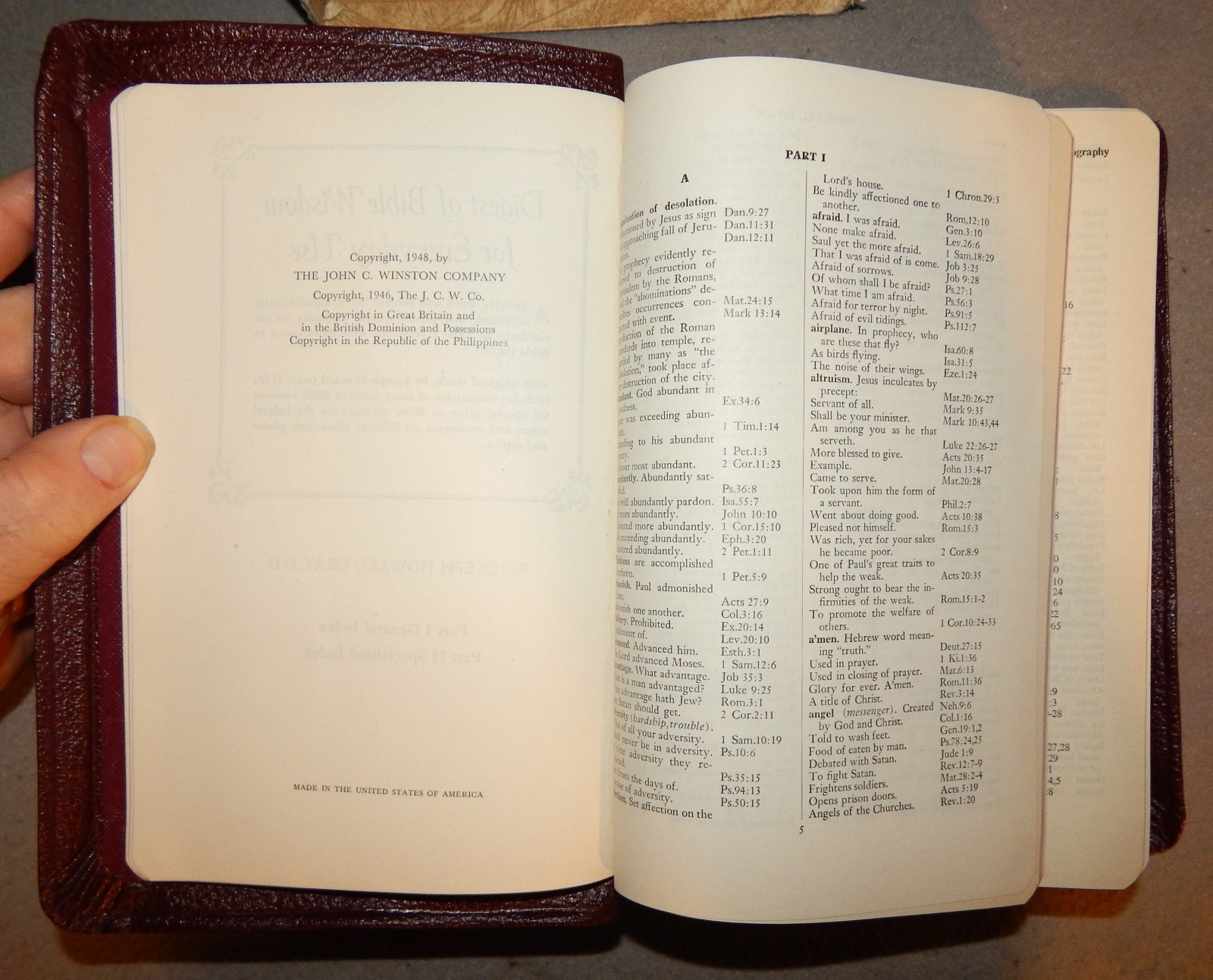 KJV Winston Family Circle Edition Bible, FCM41 (Burgundy Imitation? Leather) new