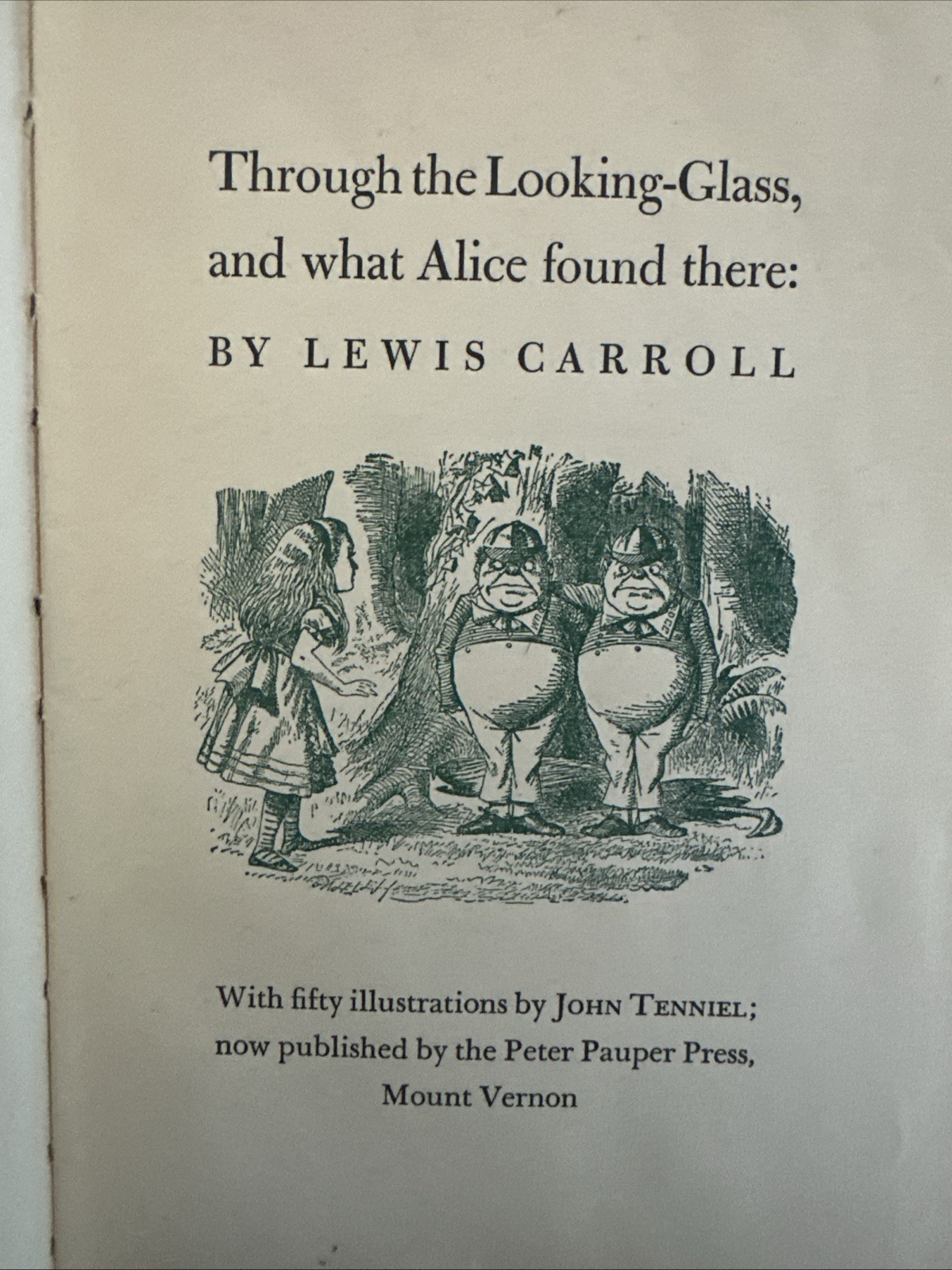 Through the Looking Glass Lewis Carroll Peter Pauper Press John Tenniel Vintage