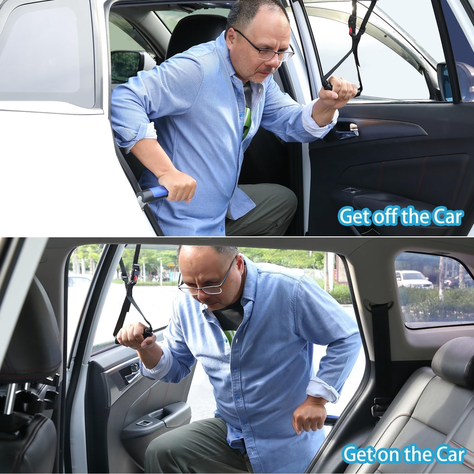 3-in-1 Mobility Independence Kit: Car Door Handle Assist, Portable Lift Aid for