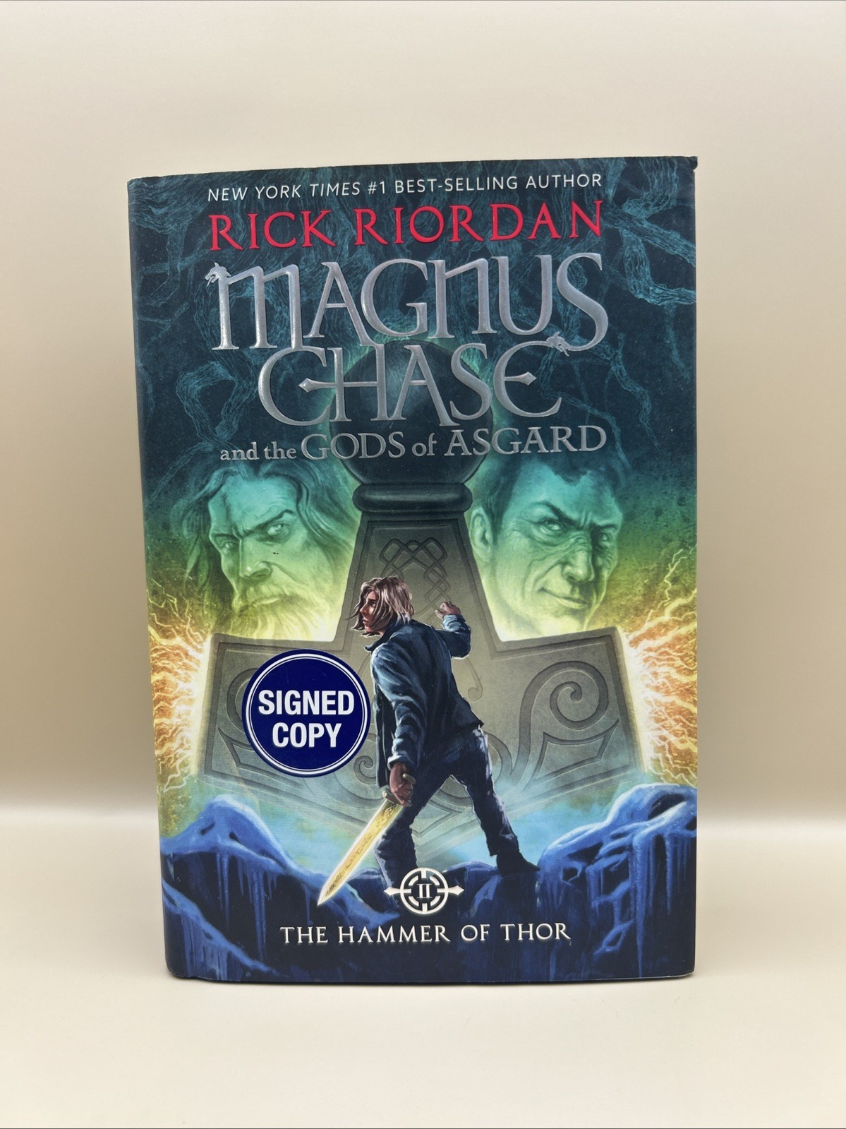 Magnus Chase and the Gods of Asgard Hammer of Thor Rick Riordan SIGNED HC Book