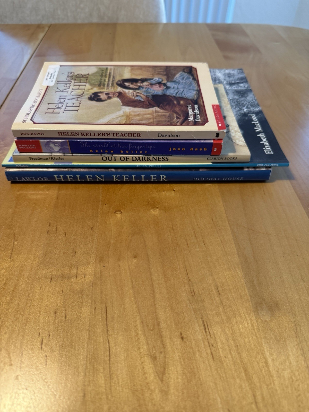 Helen Keller Sullivan Braille heroes biography pictures homeschool textset blind