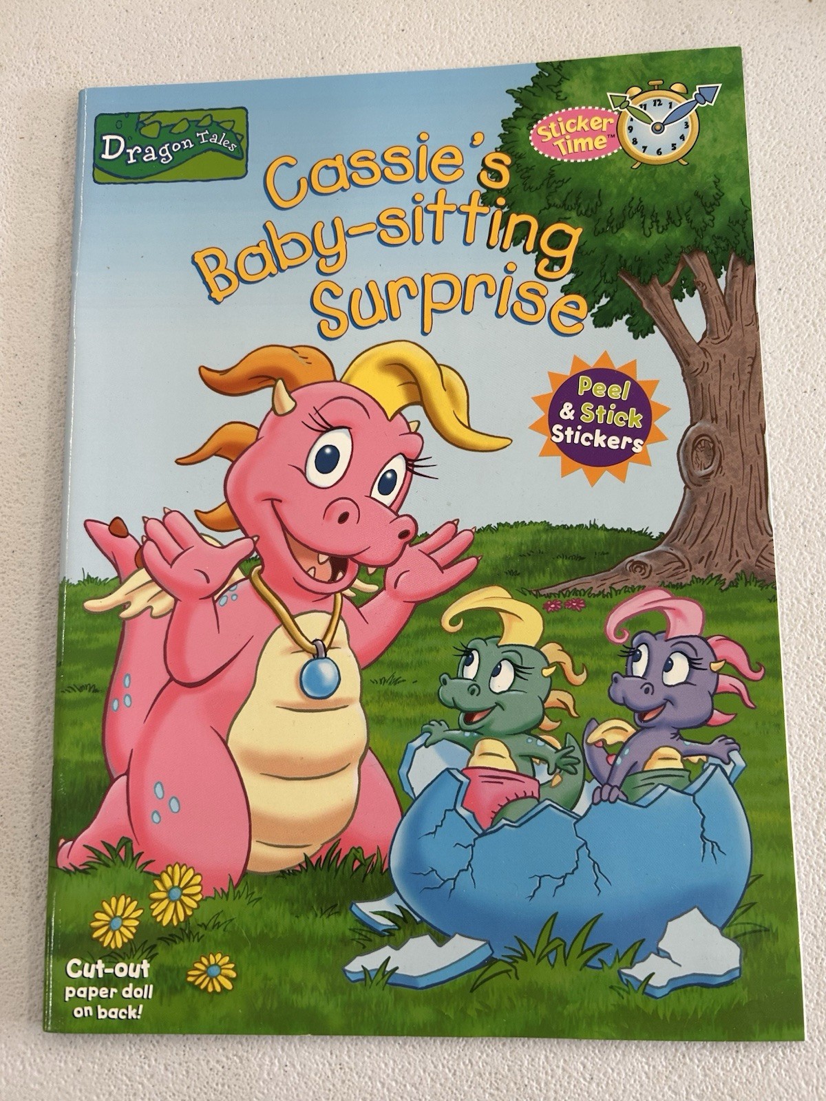 VTG Dragon Tales Cassie’s Baby/sitting Coloring Sticker Cut Out Doll Y2K CLEAN