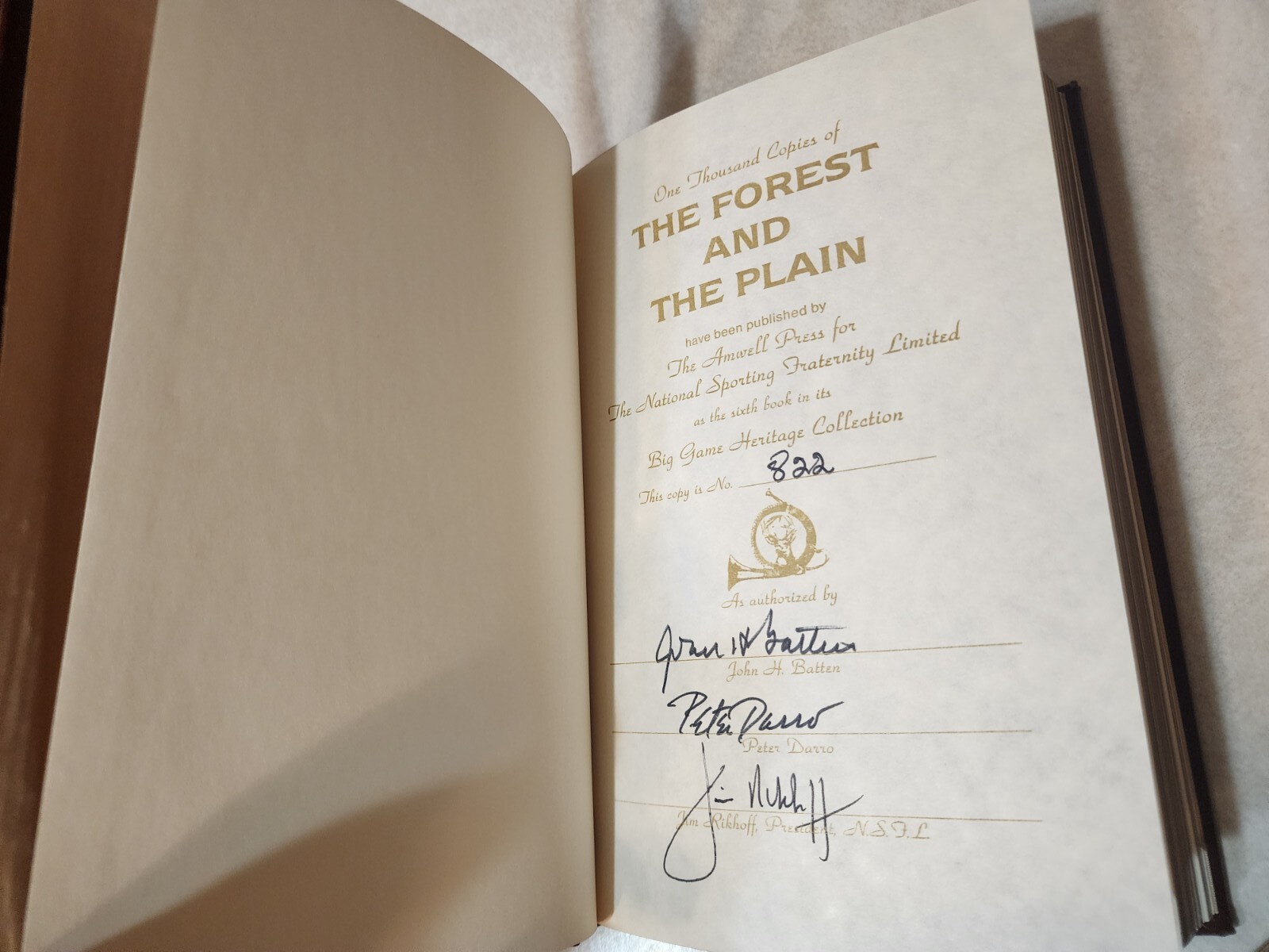 FOREST AND PLAIN John Batten AMWELL PRESS Signed Limited Edition HUNTING Illustr