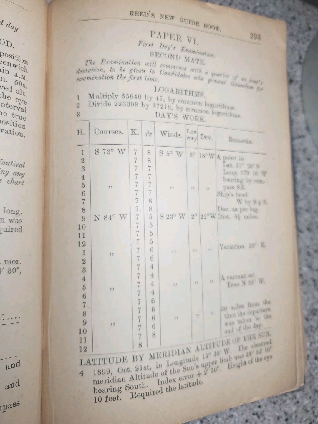 REED’S NEW GUIDE BOOK TO THE LOCAL MARINE EXAMS SUNDERLAND 1899 1800s
