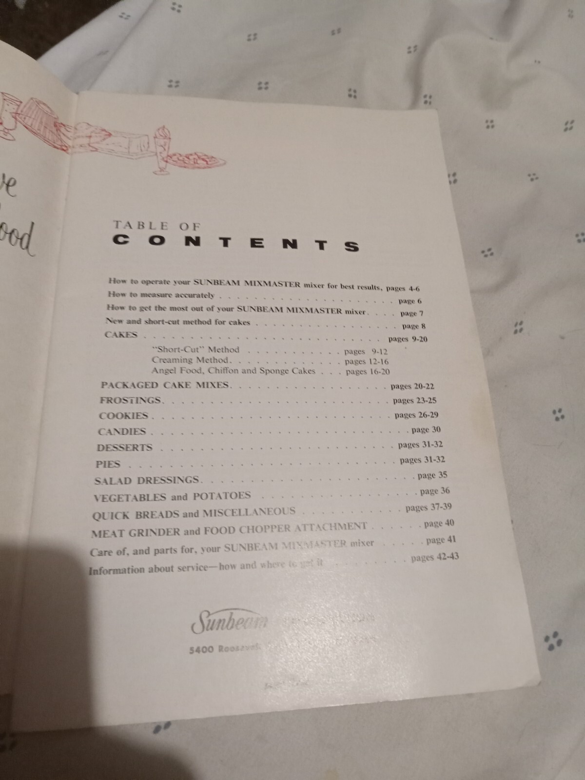 1957 Sunbeam Mixmaster Instruction and Recipes Vintage Cook Book