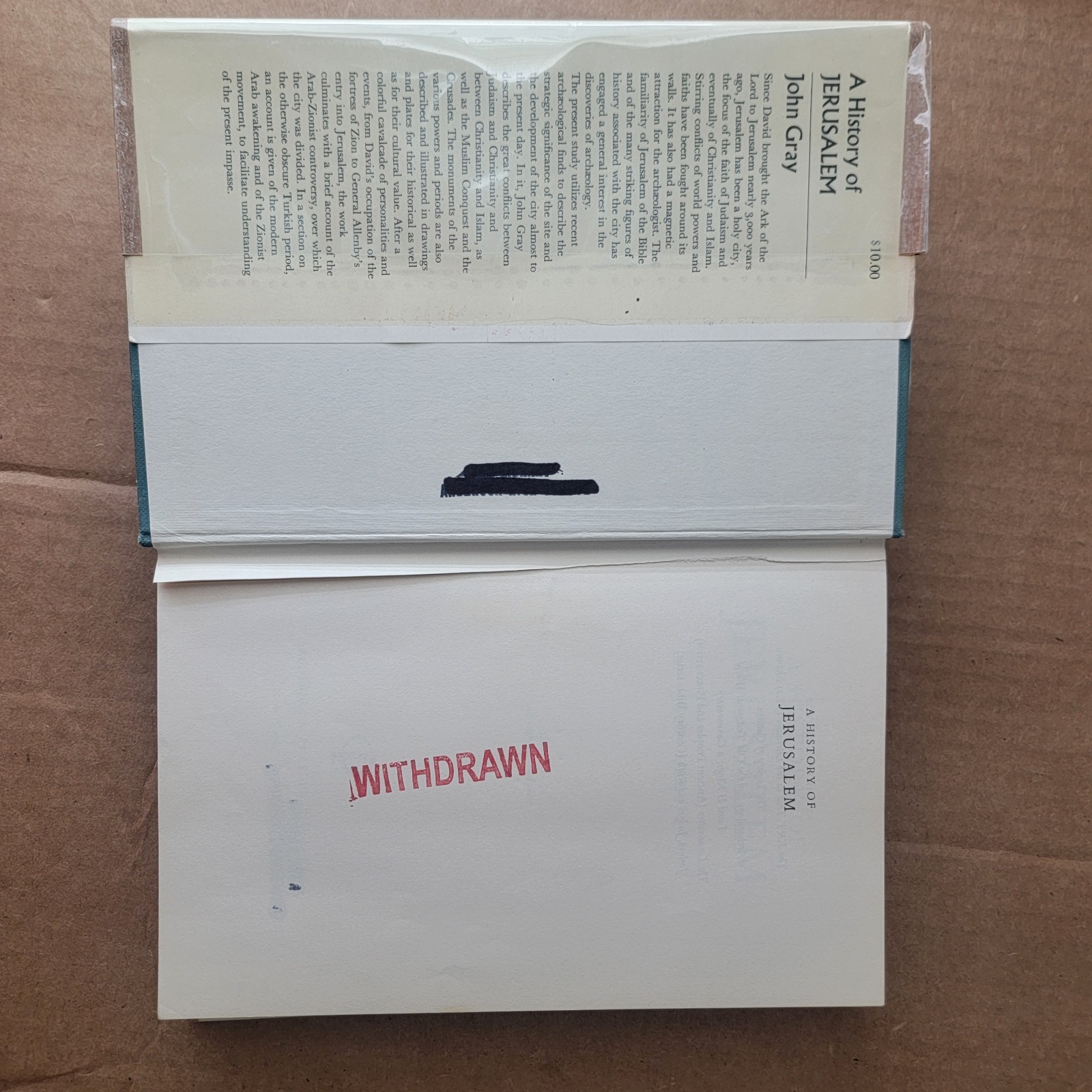 A History of Jerusalem, Gray, John, Robert Hale Ltd, 1969, Hardco