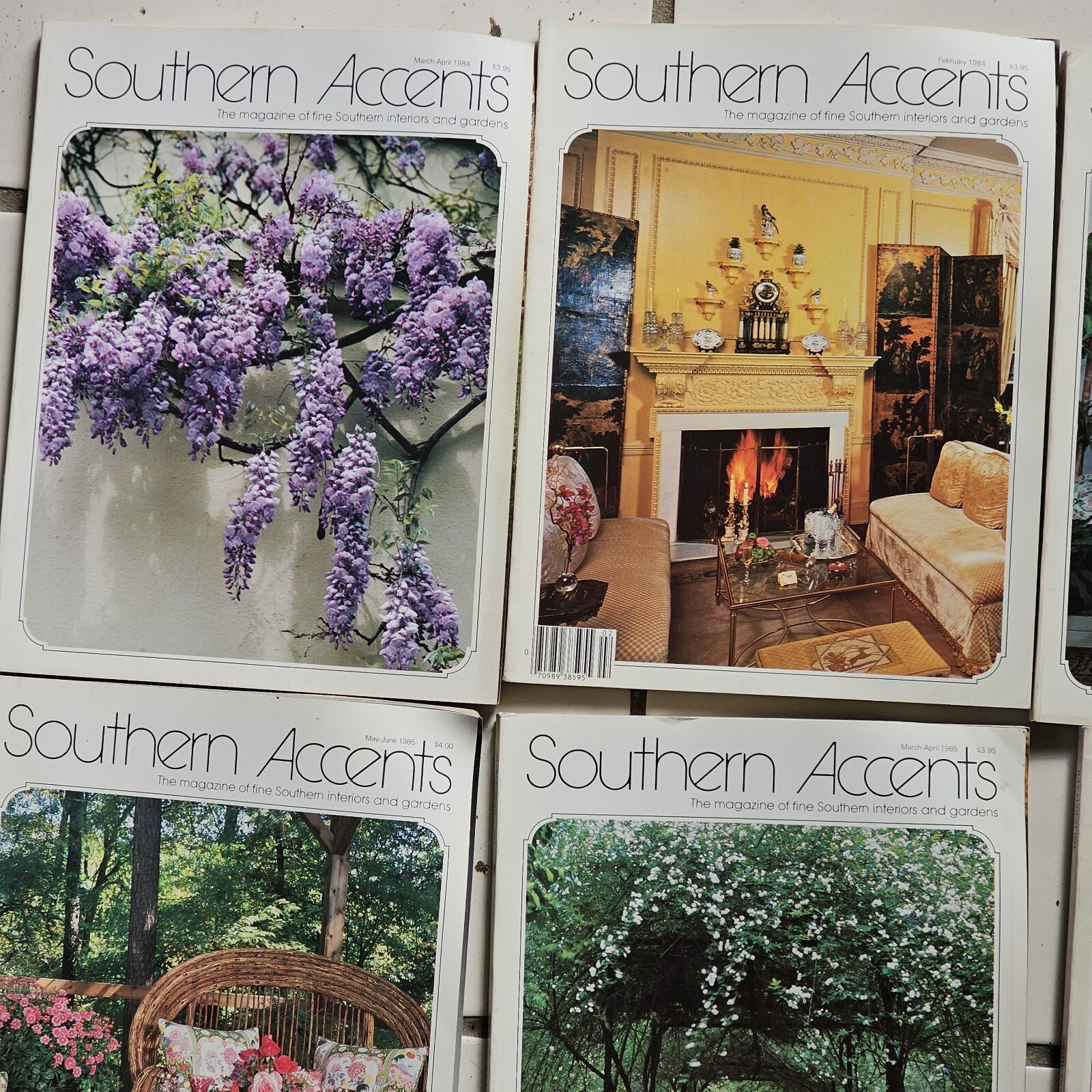 Southern Accents Magazine Lot Of 6 Issues 1984 & 1985 Printings Multi Month