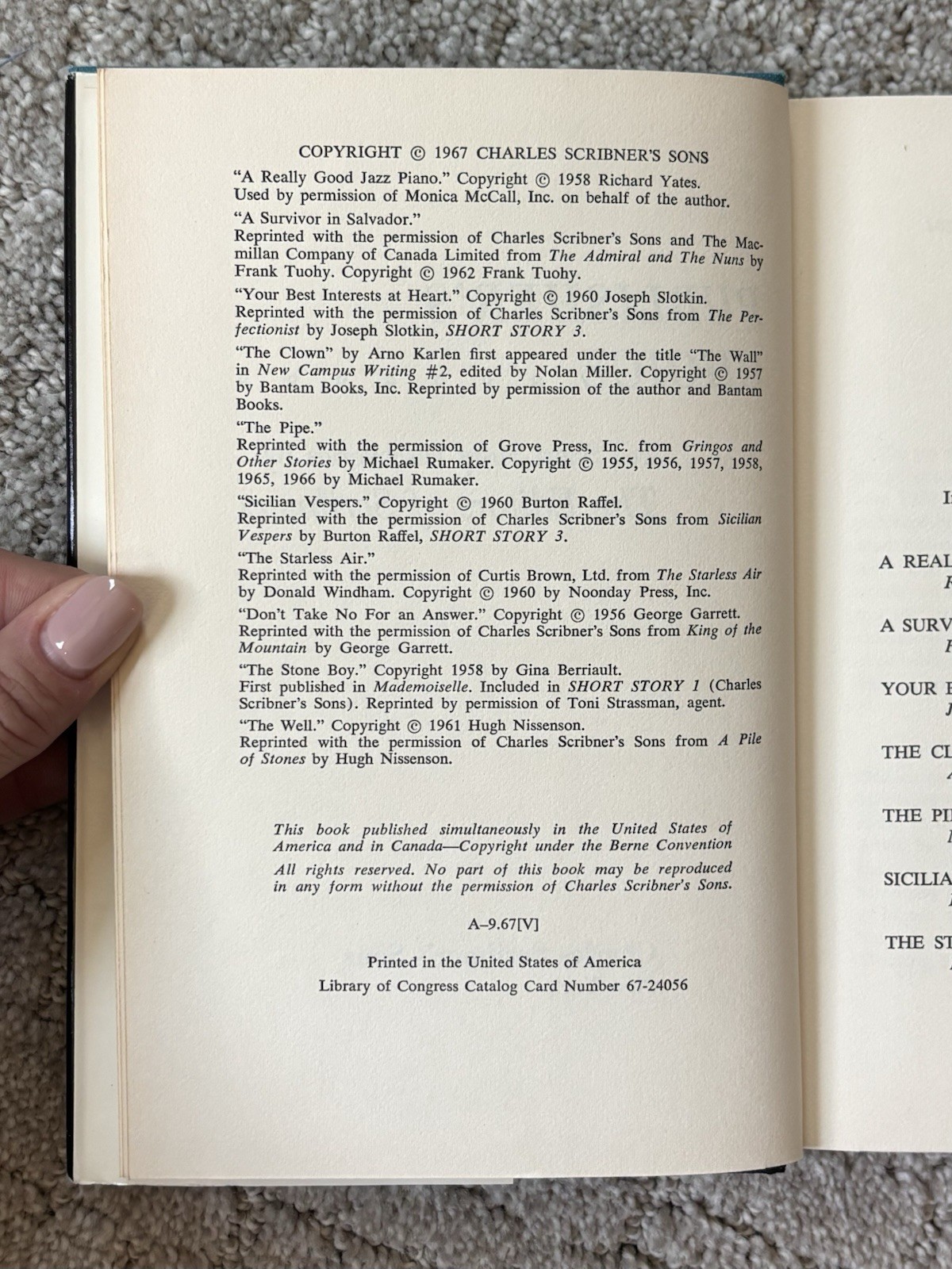 Publisher’s Choice Ten Short Story Discoveries by The Editors of Scribners