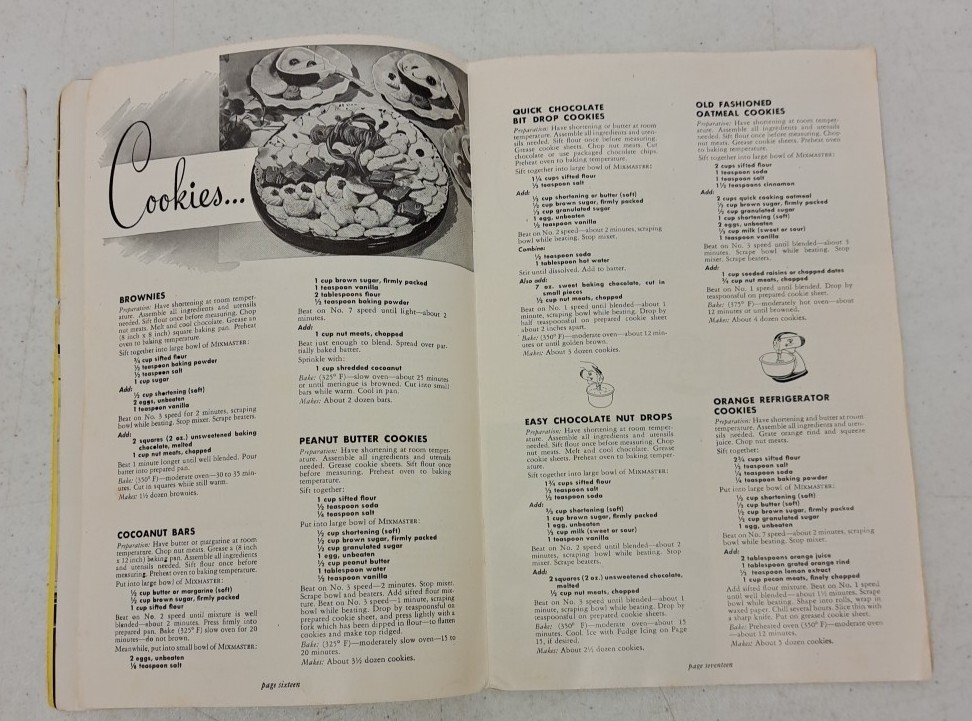 Vintage 1948 Sunbeam Automatic Mixmaster Instruction & Recipe Booklet #6.2.5