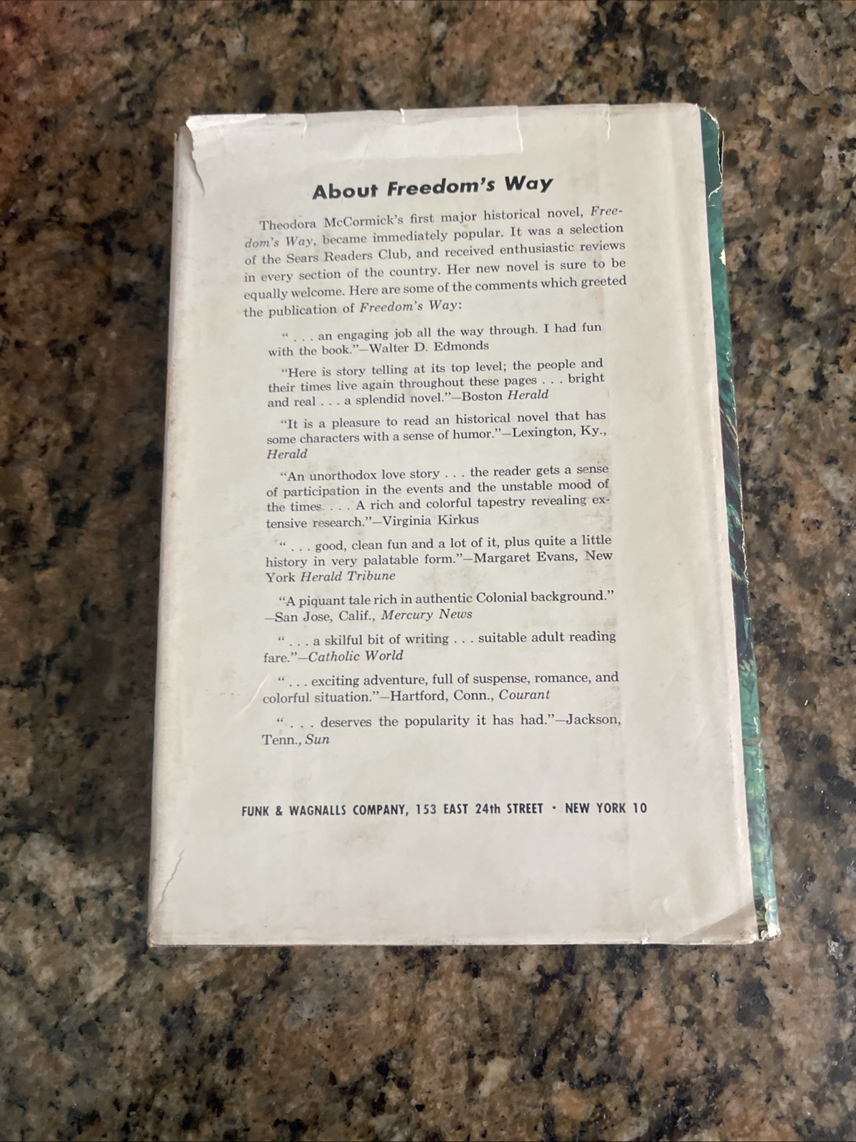 The Emerald Crown – Theodora McCormick 1955 HCDJ Book Club Edition