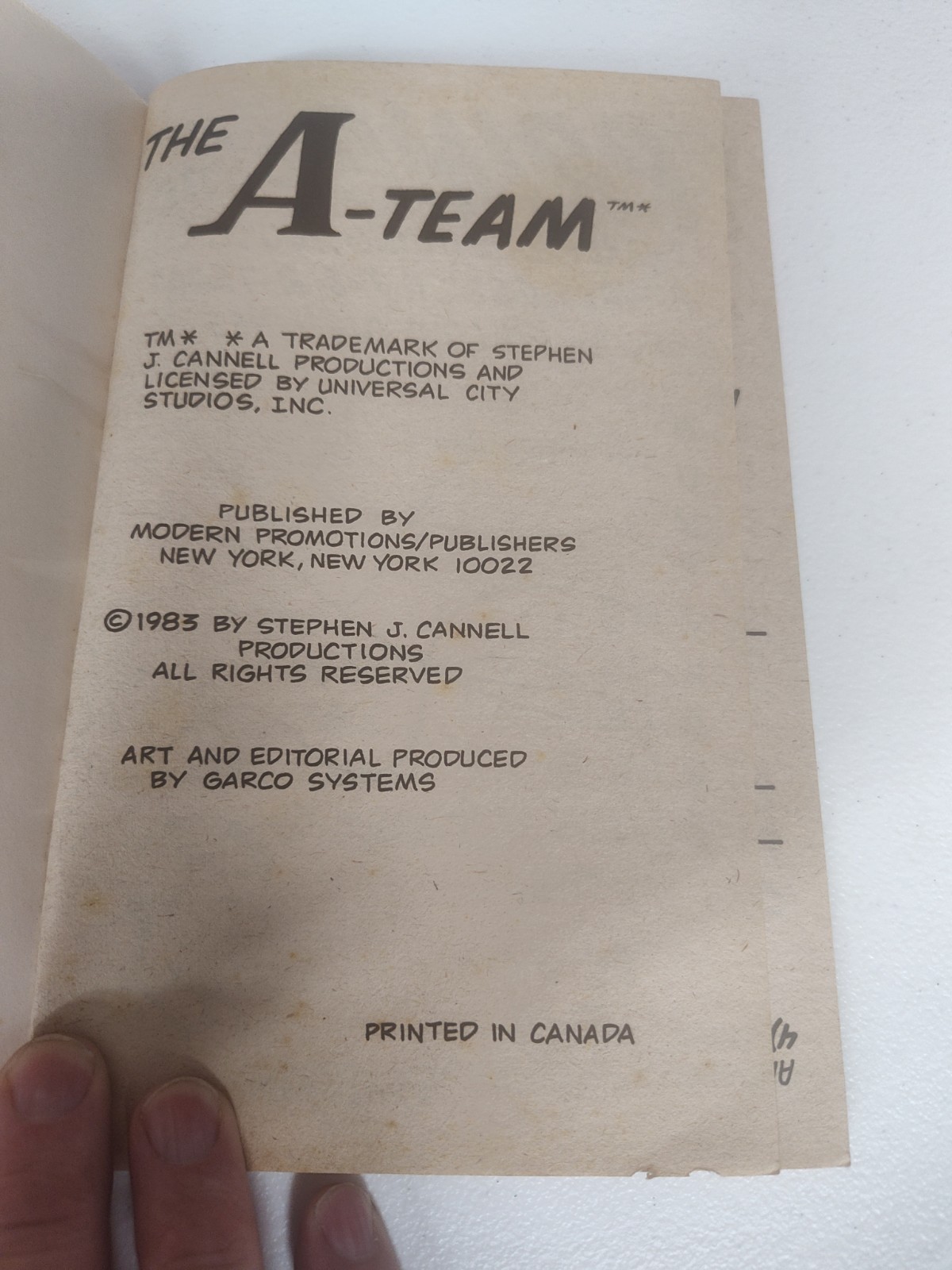 Vintage The A-TEAM Coloring & Activity Book 1983 Softcover 10% Used