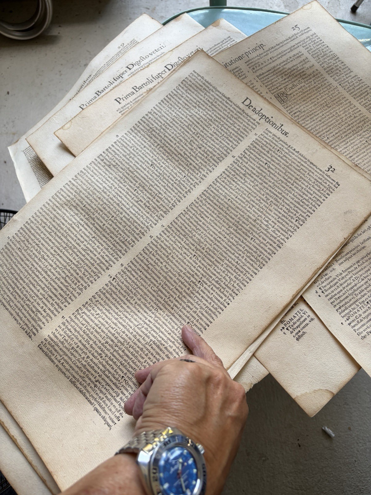Antique Original 16th Century 1500’s Large 16.5×11 Inch Italian Book Pages 8
