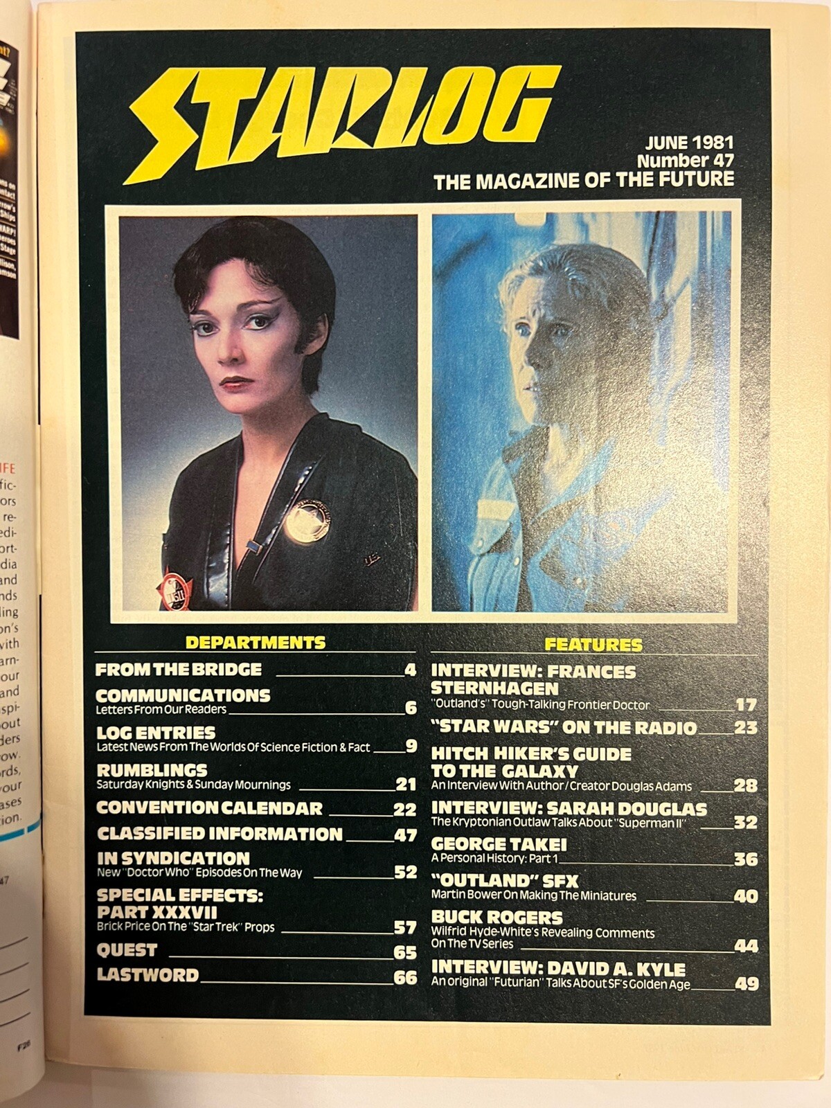 Vtg Starlog Number 47 June 1981 Superman II Christopher Reeve, Outland, Trek G+