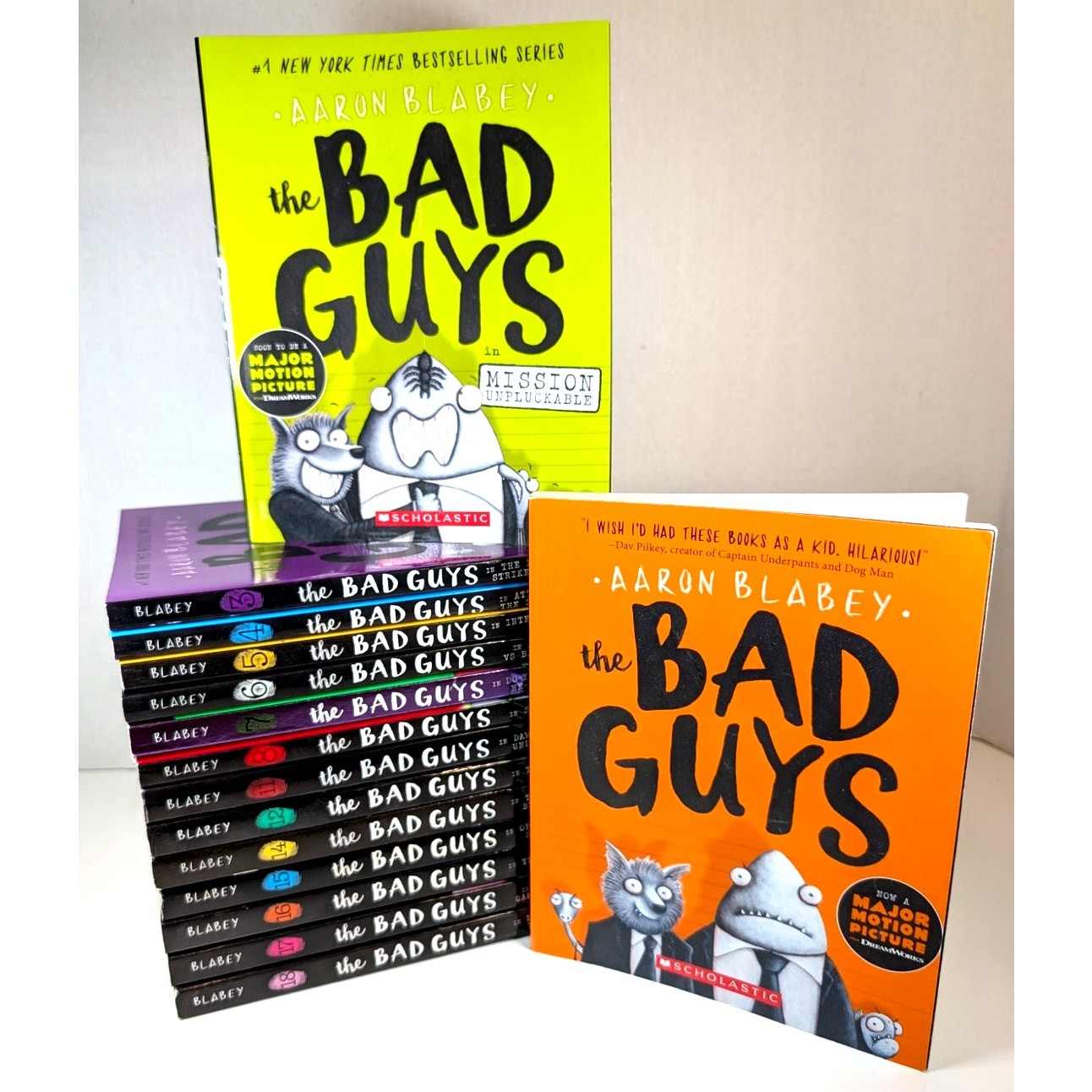 Near Complete Set THE BAD GUYS Books Series by Aaron Blabey 15 volumes PB