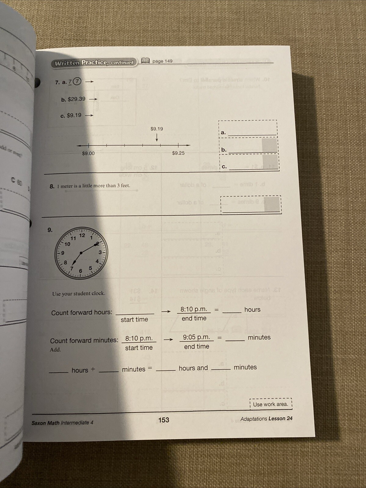 Student Workbook (Saxon Math Intermediate 4)