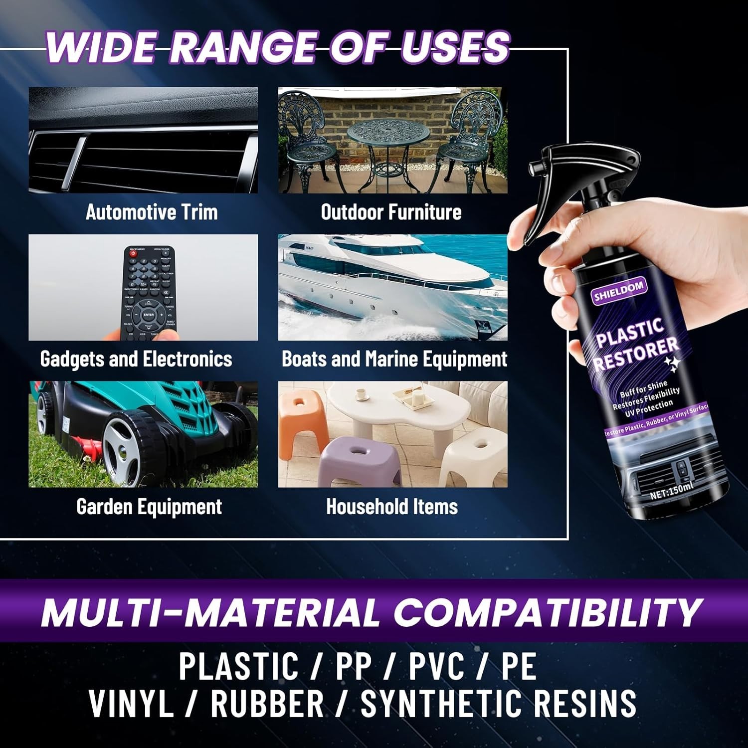 5oz Plastic Restorer Spray – High-Performance UV Protection & Non-Greasy Finish