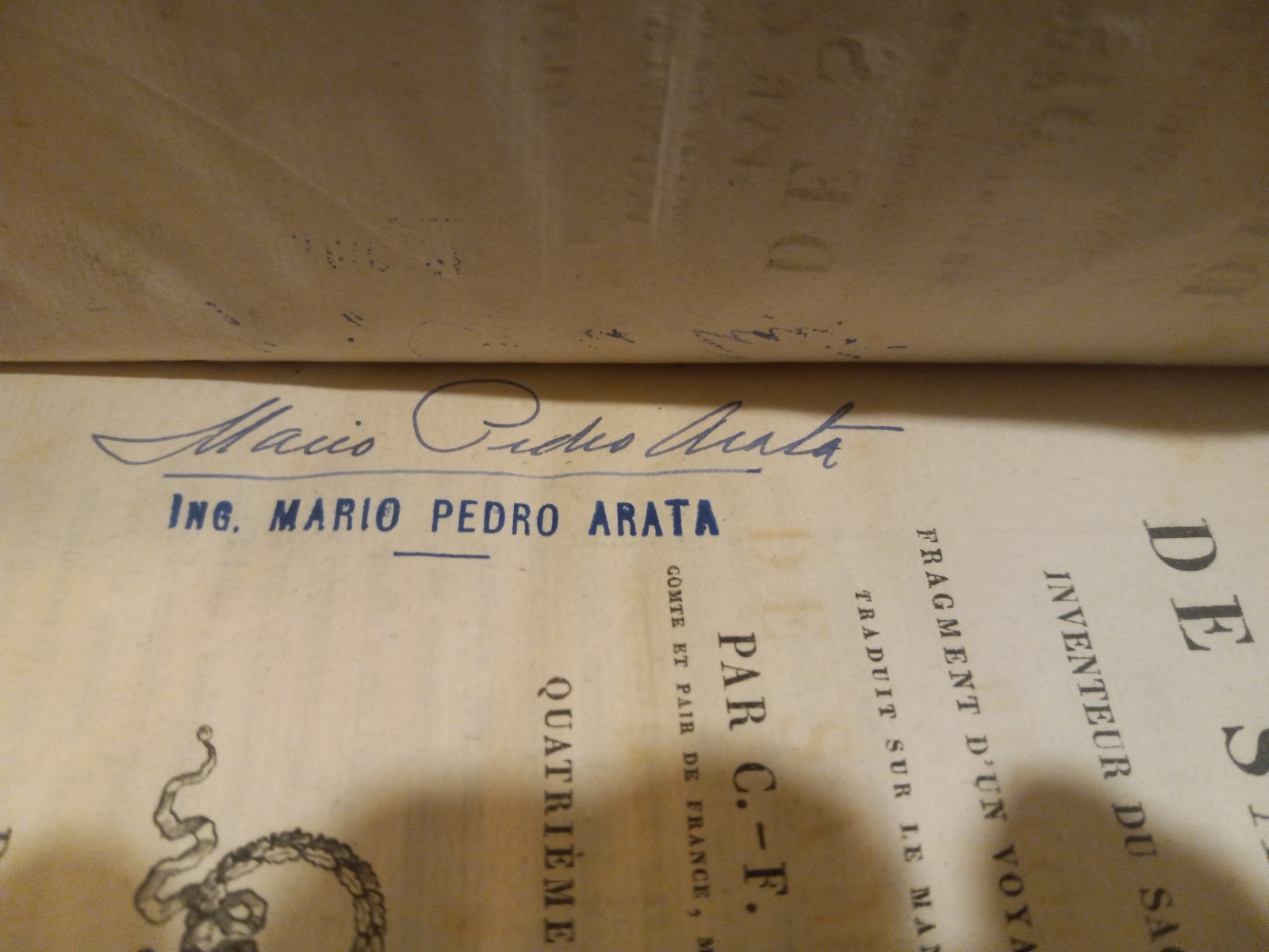 1822 HISTORY BOOK IN FRENCH SIGNED BY MARIO PEDRO ARATA! – HISTOIRE DE SAMUEL