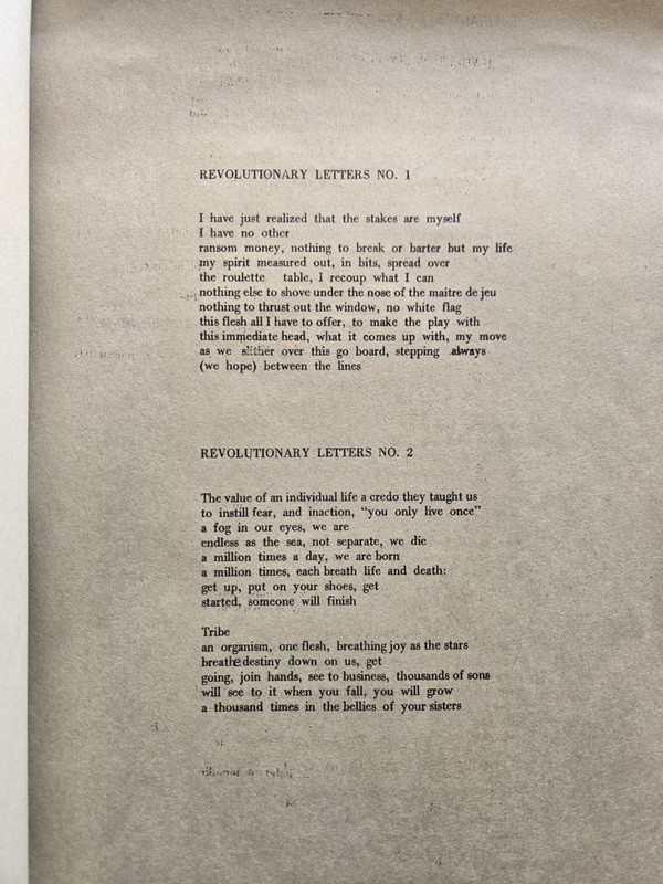 Original 1968 Diane Di Prima REVOLUTIONARY LETTERS 34 Poems Folio 8.5″ x 14″