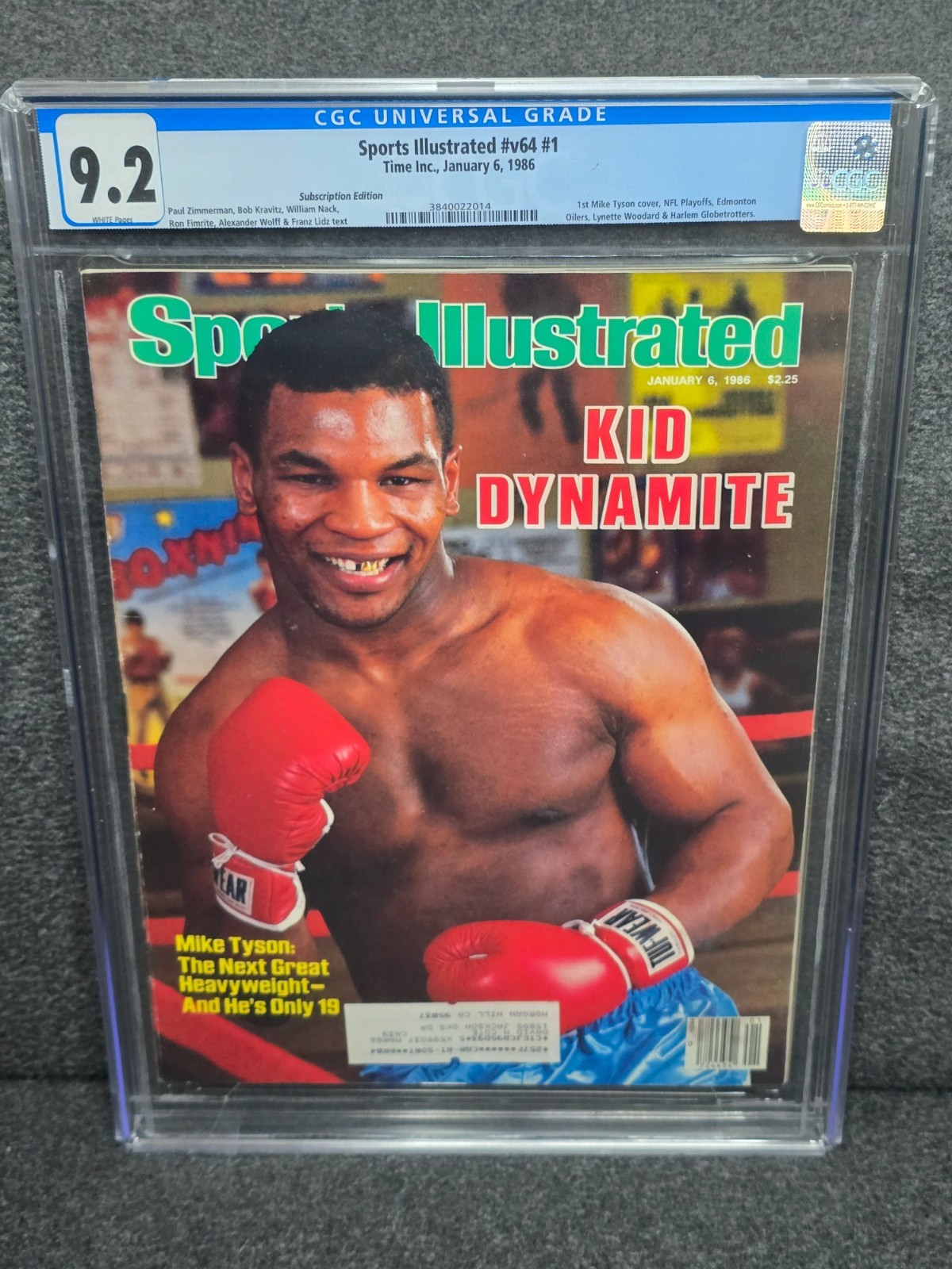 1986 Mike Tyson SPORTS ILLUSTRATED CGC PSA 9.2 Rookie v64 #1 Boxing Kid Dynamite