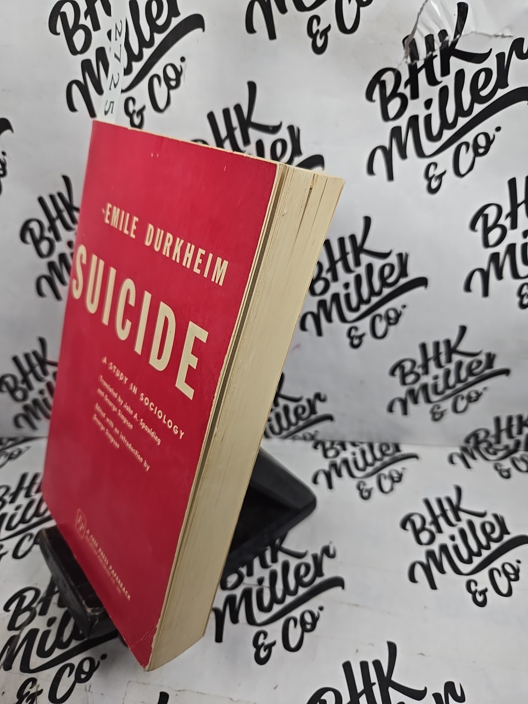 Vintage 1966 Suicide Study In Sociology Emile Durkheim Free Press Red PB USA