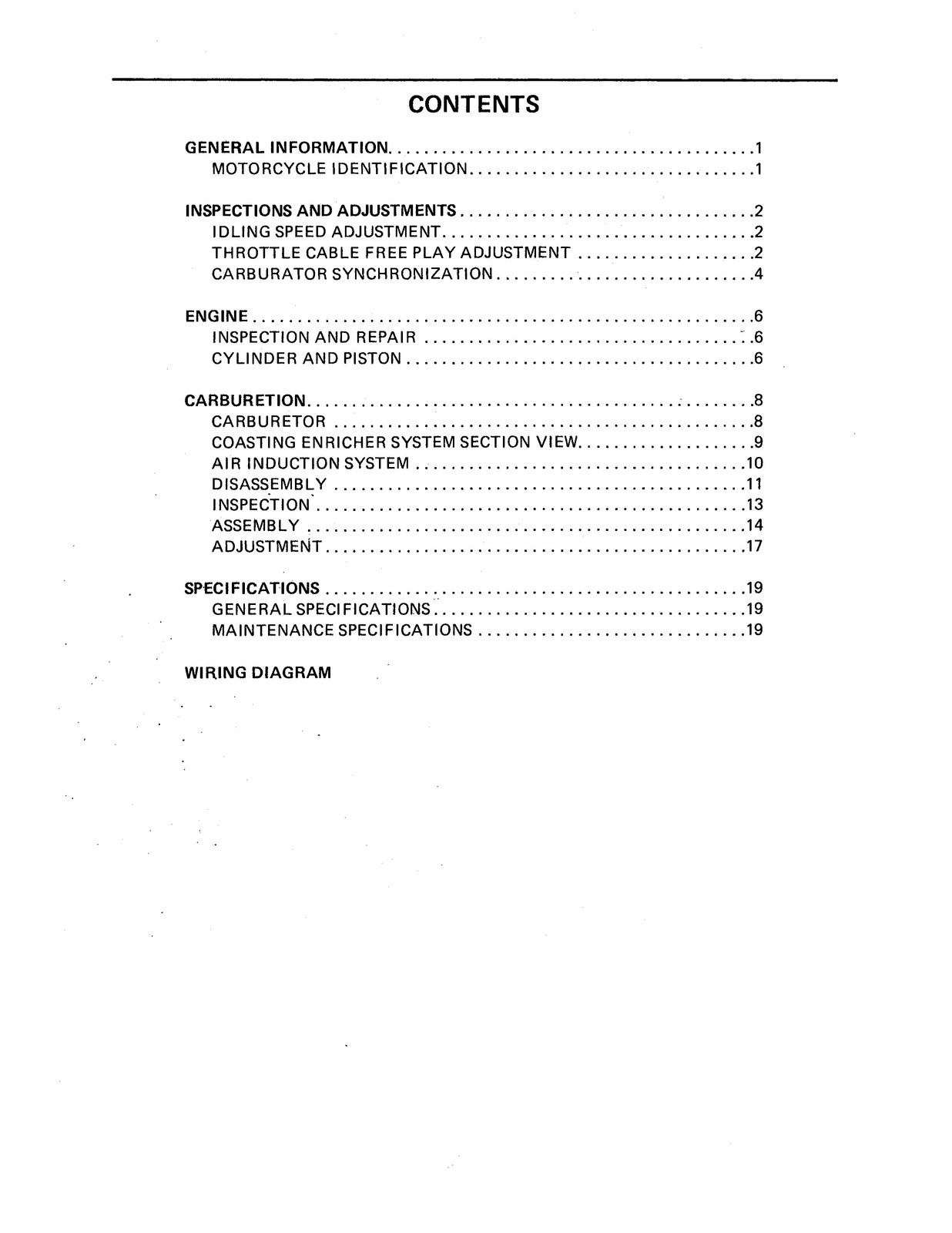 YAMAHA XV700 XV750 XV1000 XV1100 Motorcycle Service Manual 1985-1999 – CLOSURE