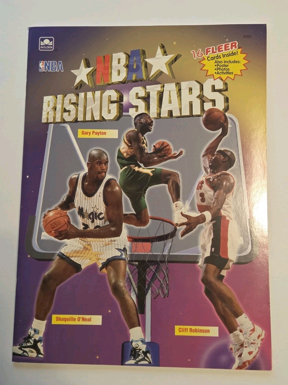 1992-93 Golden Book Shaquille O’Neal NBA Rising Stars Fleer RC New Complete