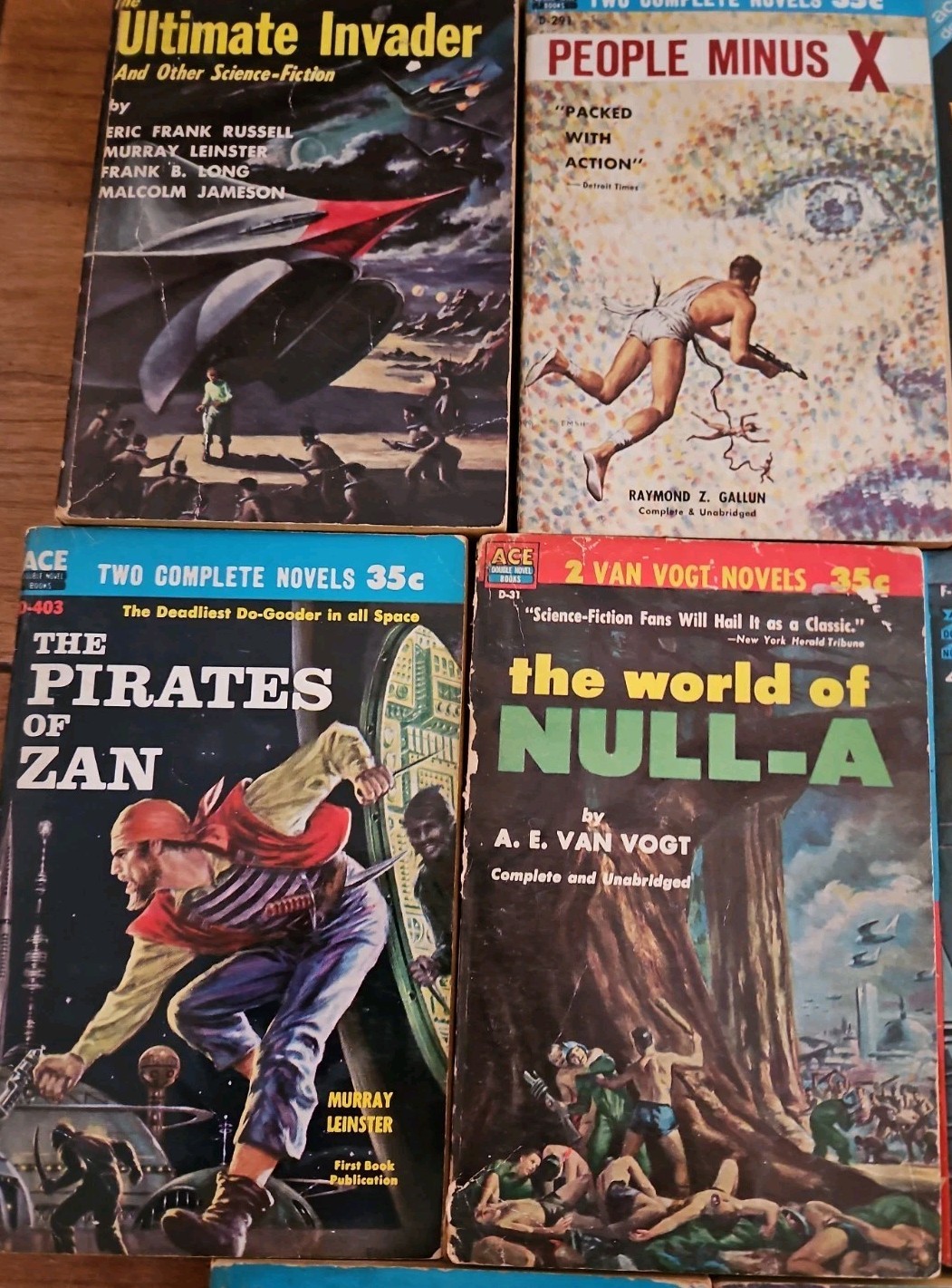 Lot 1950’s/60’s Ace Double Novels, Sci-Fi. M. Leinster/Van Vogt/P.Anderson/other