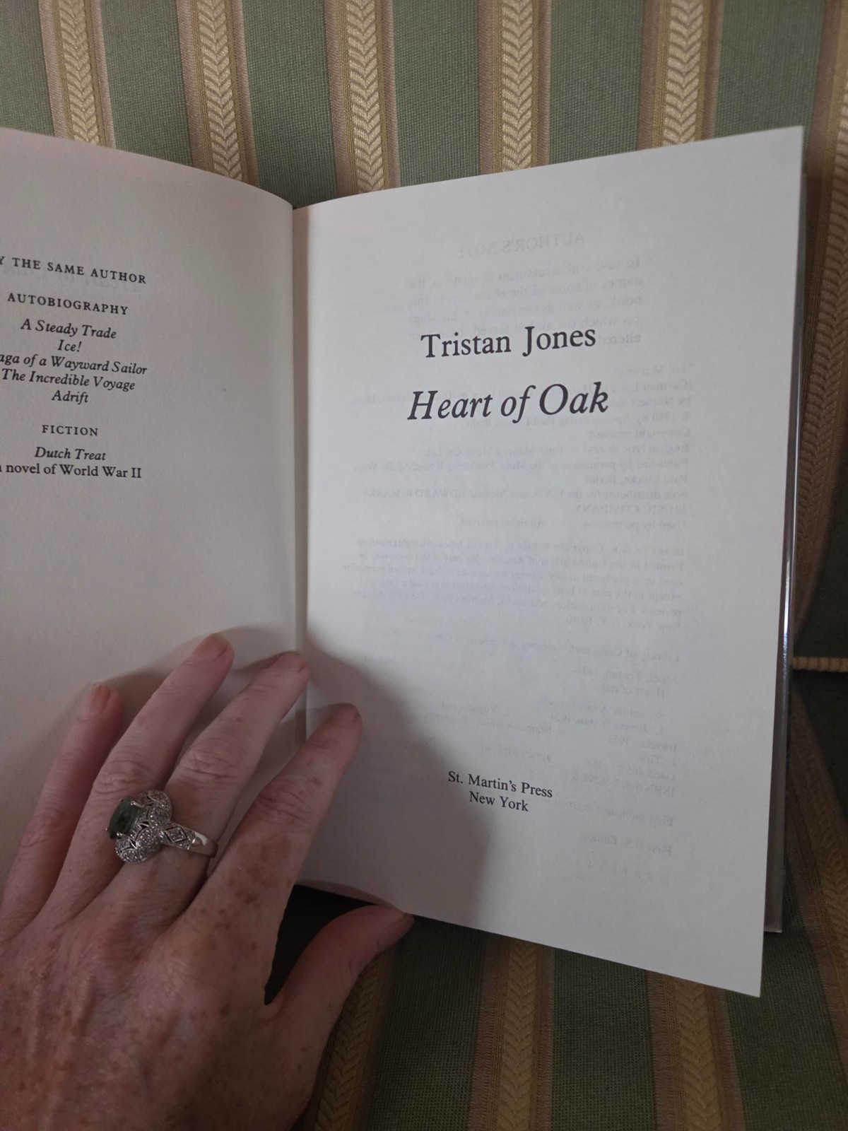 Tristan Jones / Heart of Oak 1st Edition 1984 United States Signed by Author