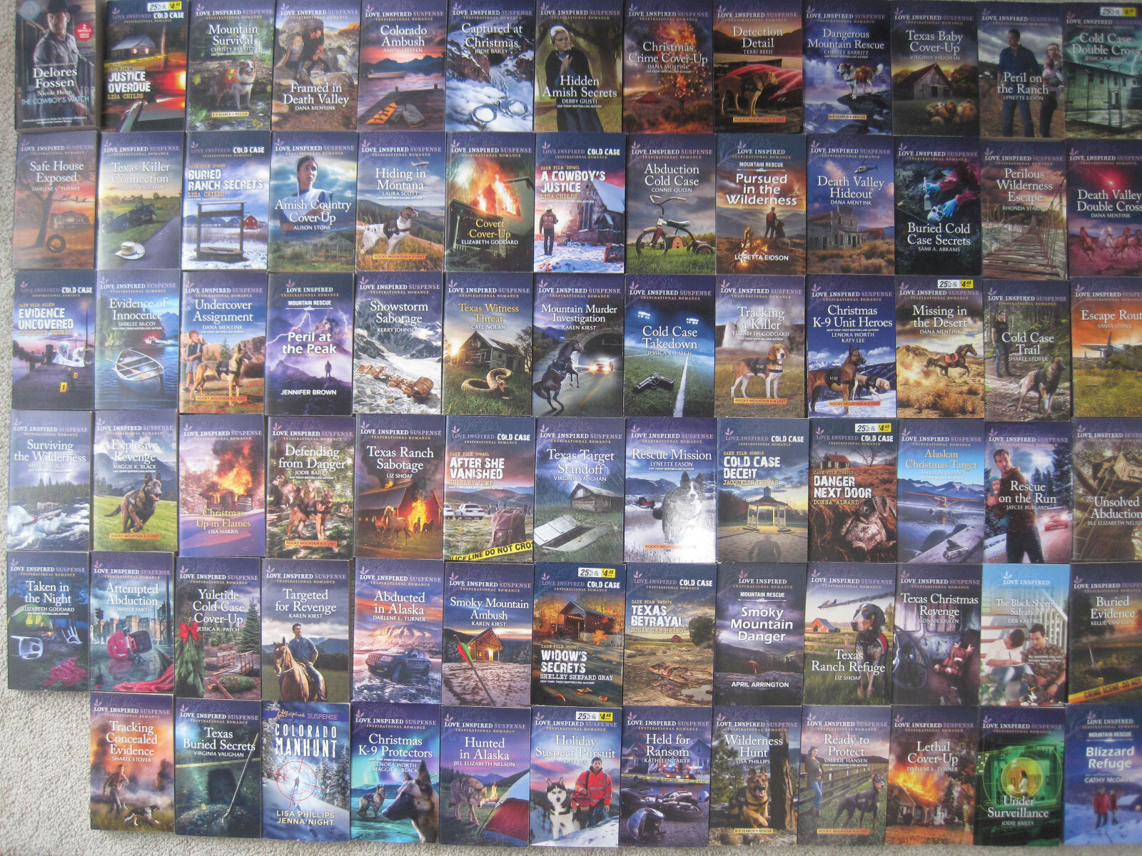 Lot of 77 unread Love Inspired Suspense Inspirational Romance paper back books