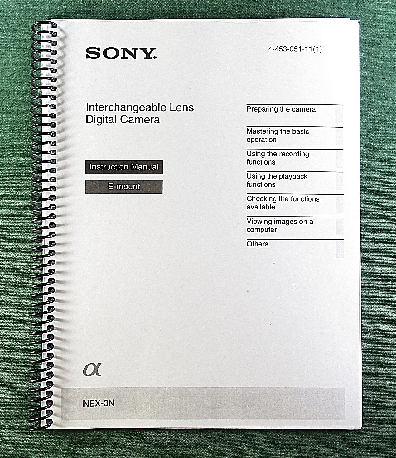 Sony NEX-3N Instruction Manual: 88 Pages & Protective Covers!