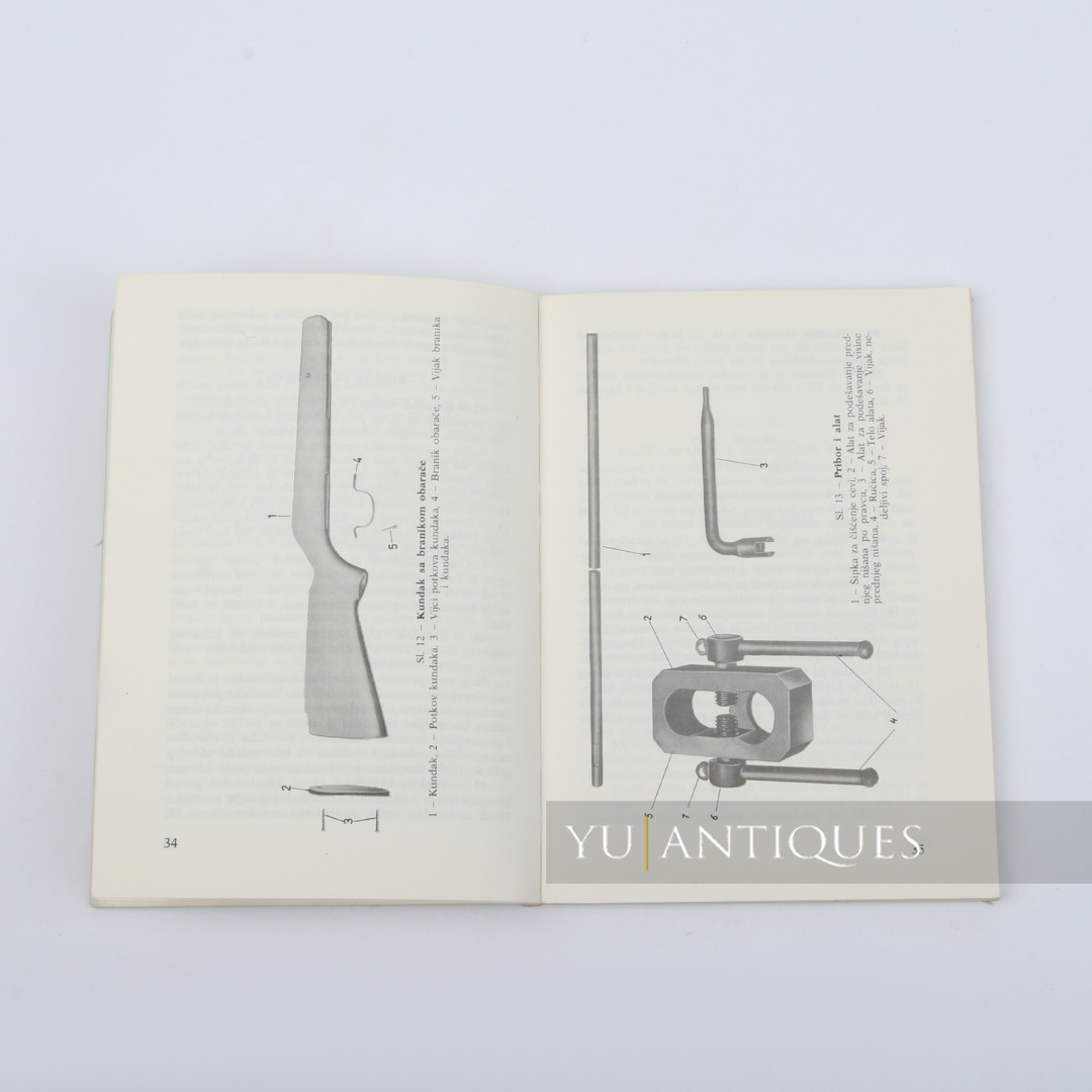 JNA YPA Yugoslav Peoples Army Manual Book For Air Rifle 4,5mm M81A Handling Etc